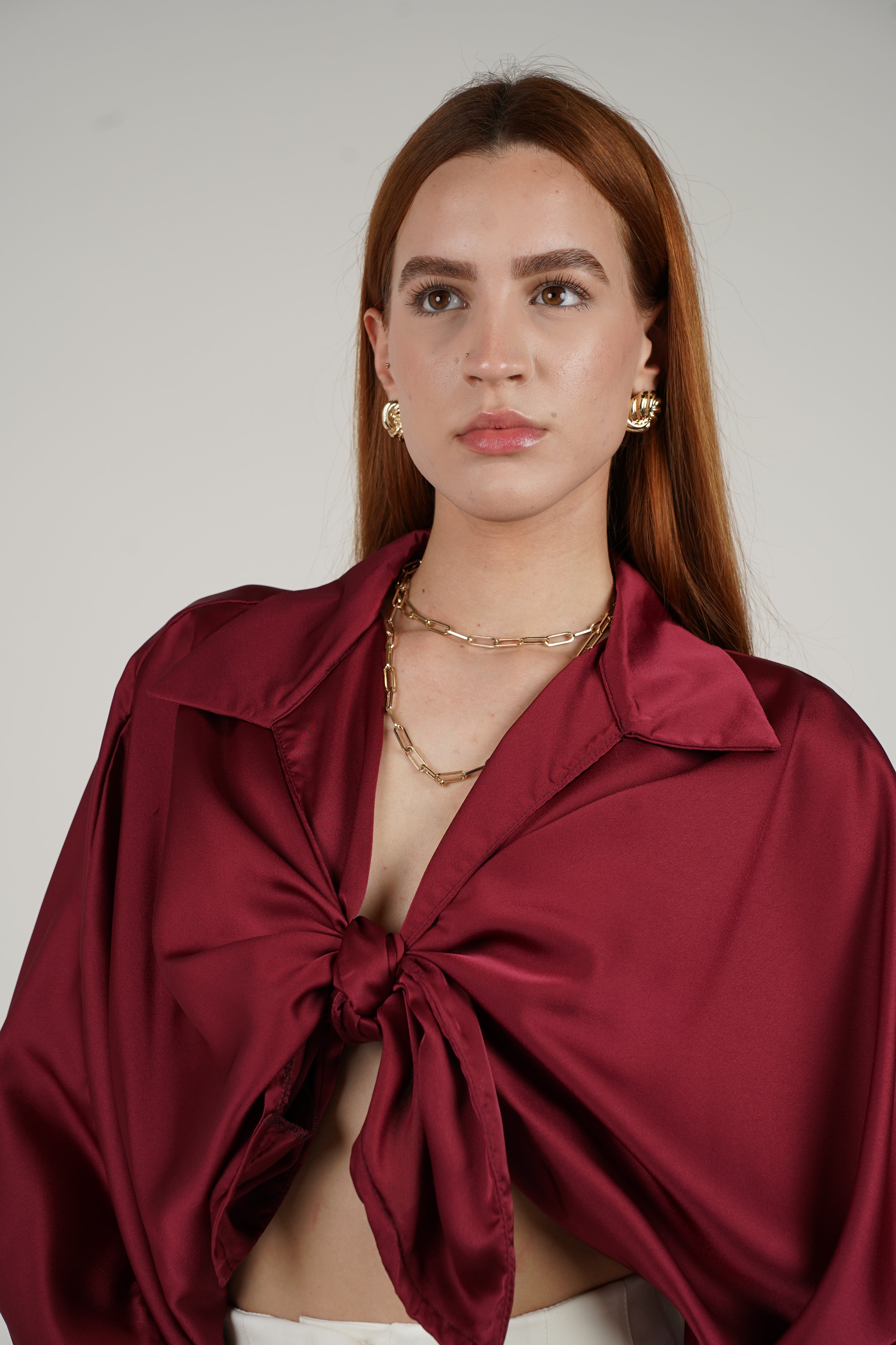 Agatha Silk Blouse – Elegant Shine, Effortless Style
