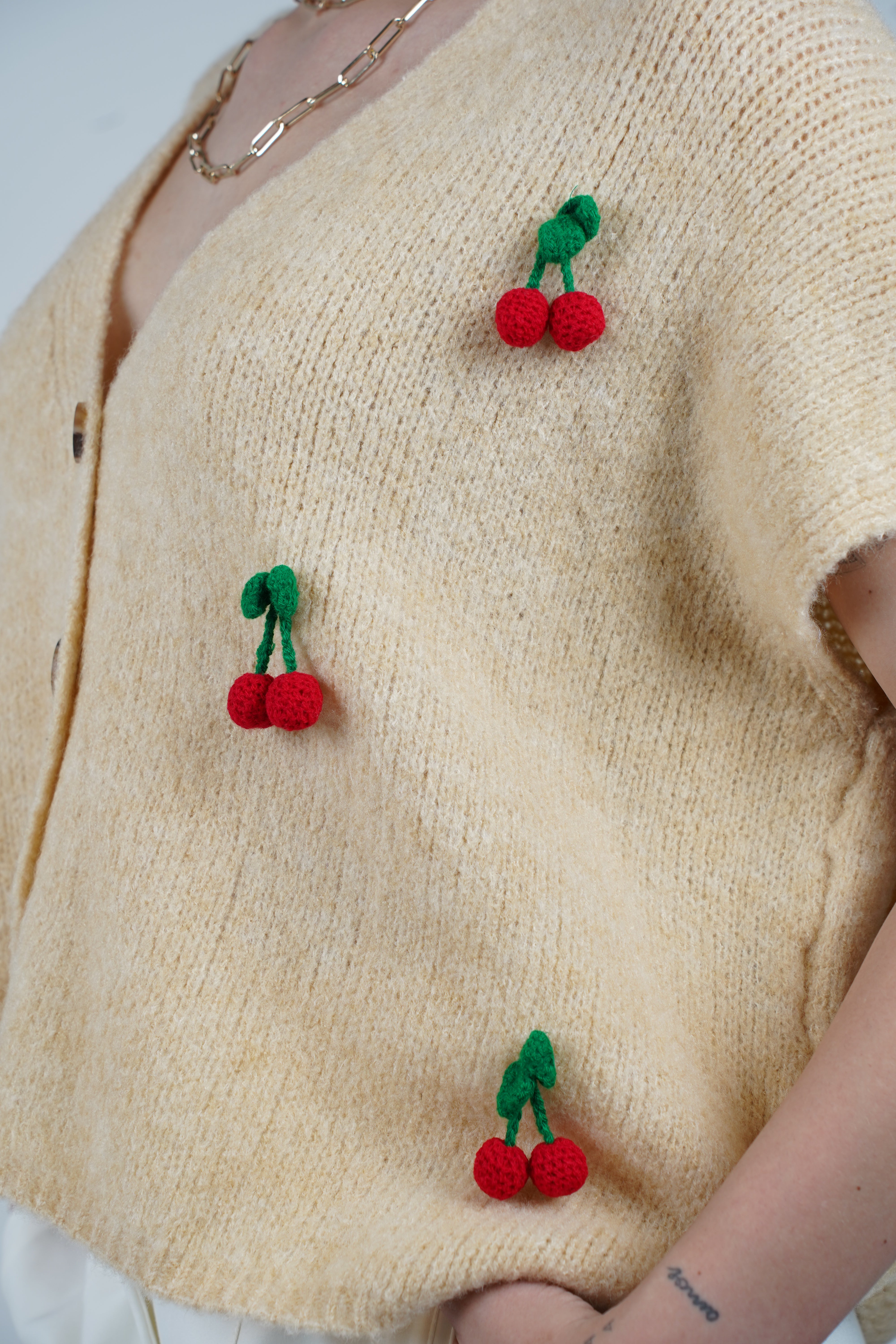 Cherries Sweater Vest – Sweet, Soft & Playfully Chic