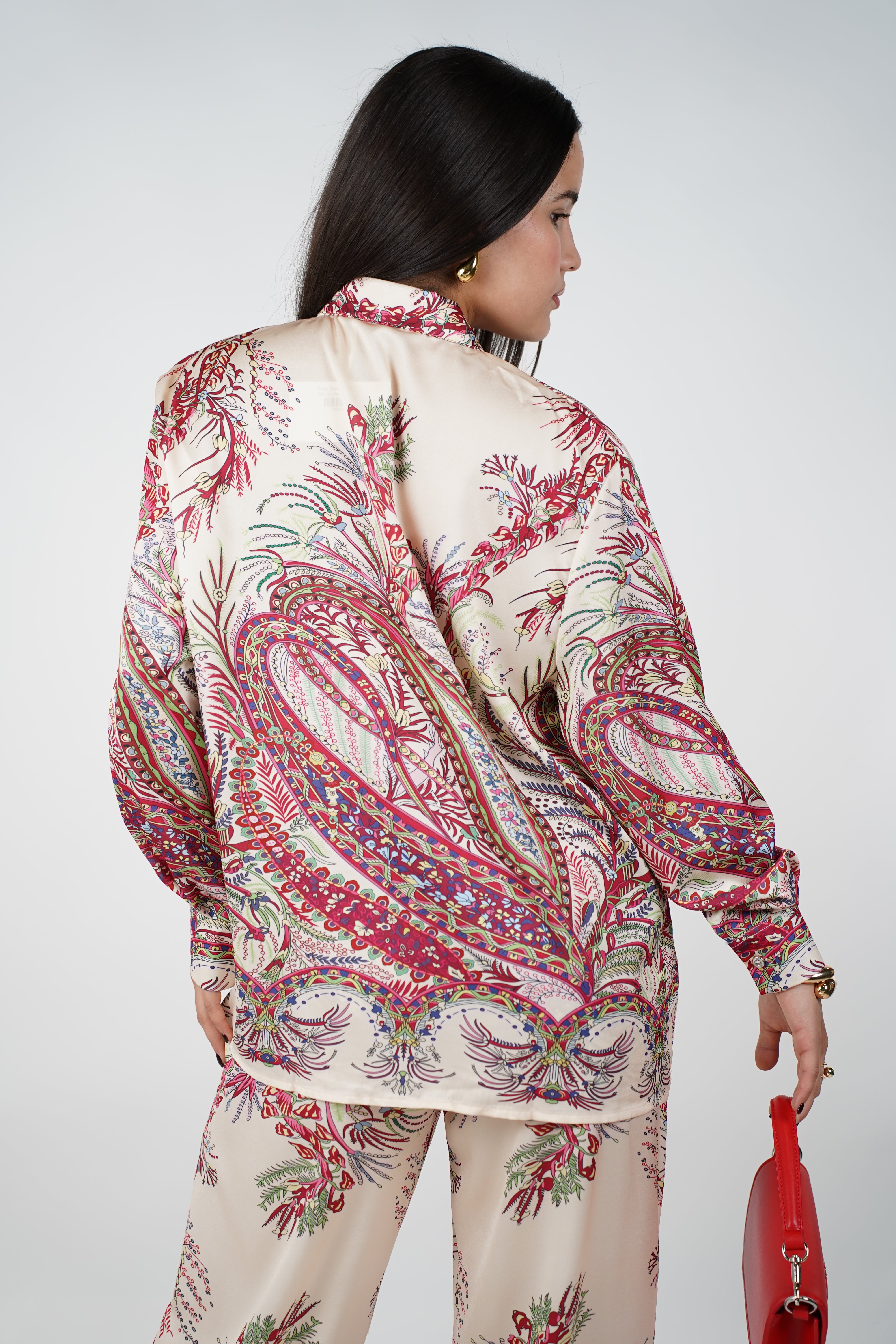 Enya Floral Pants Set – Satin Bloom Elegance