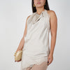 Faye Satin Top – Sleek Elegance with Delicate Lace Trim