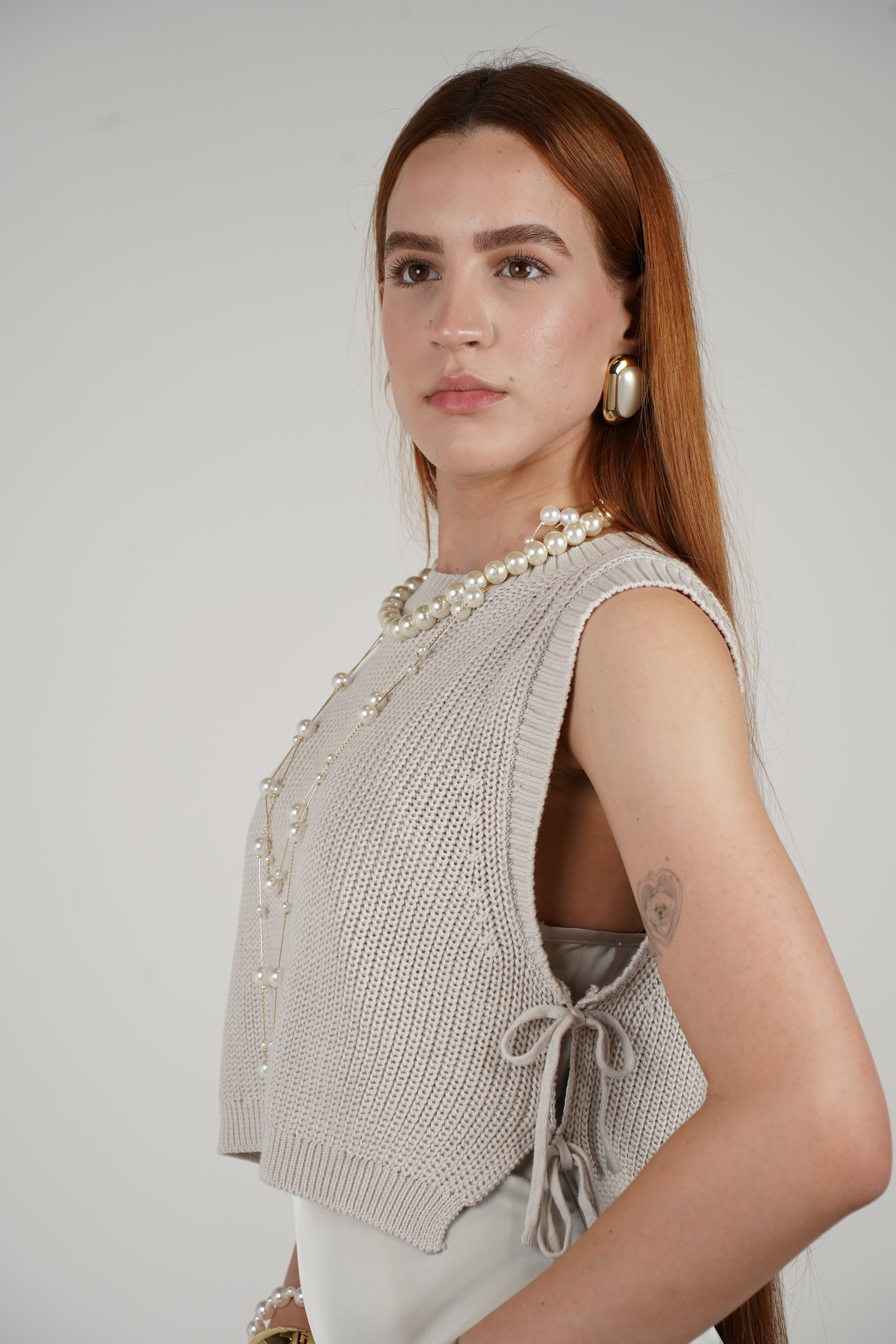 Conjunto de vestido de satén