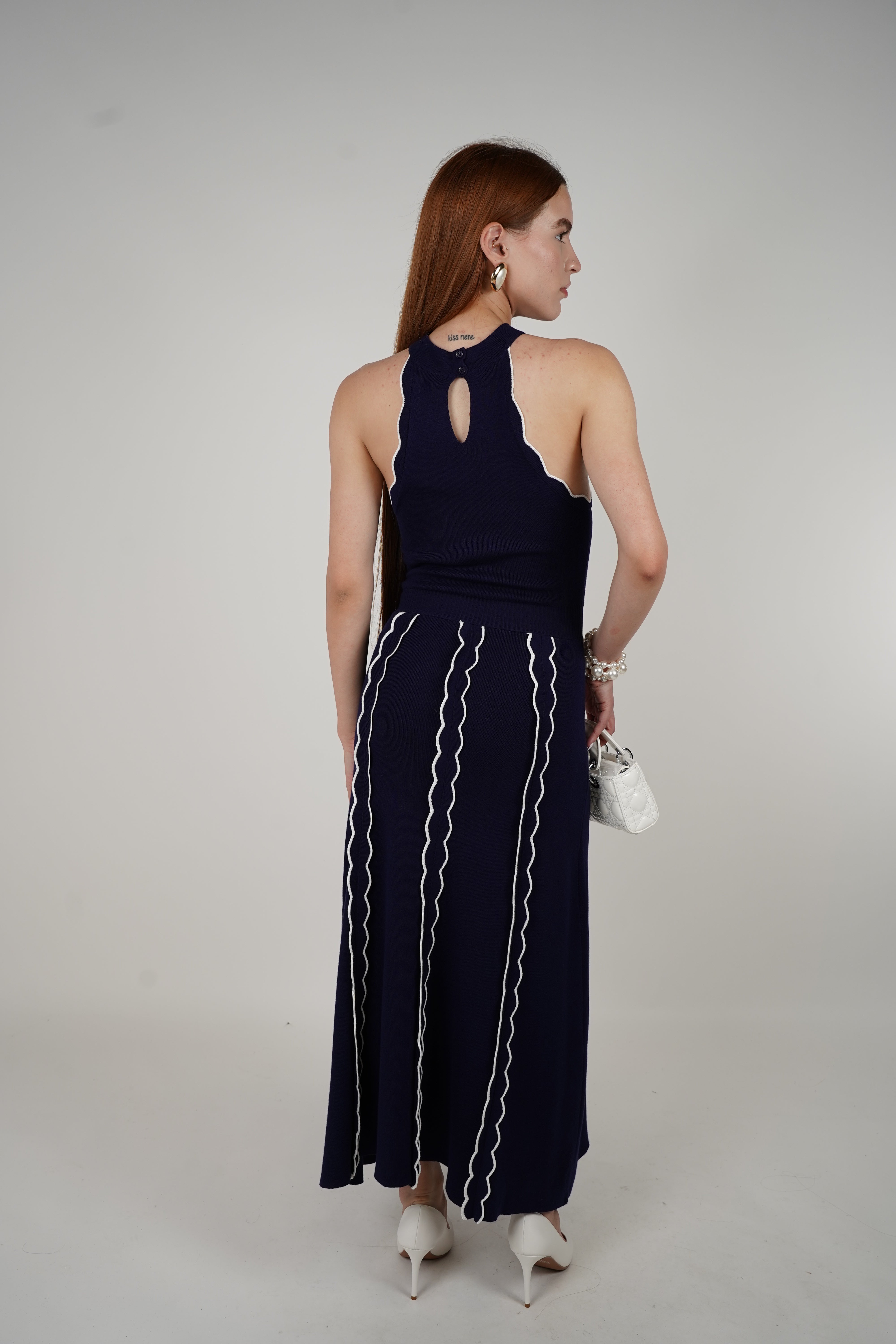 Zima Maxi Dress – Sleek & Sculpted Knit Elegance