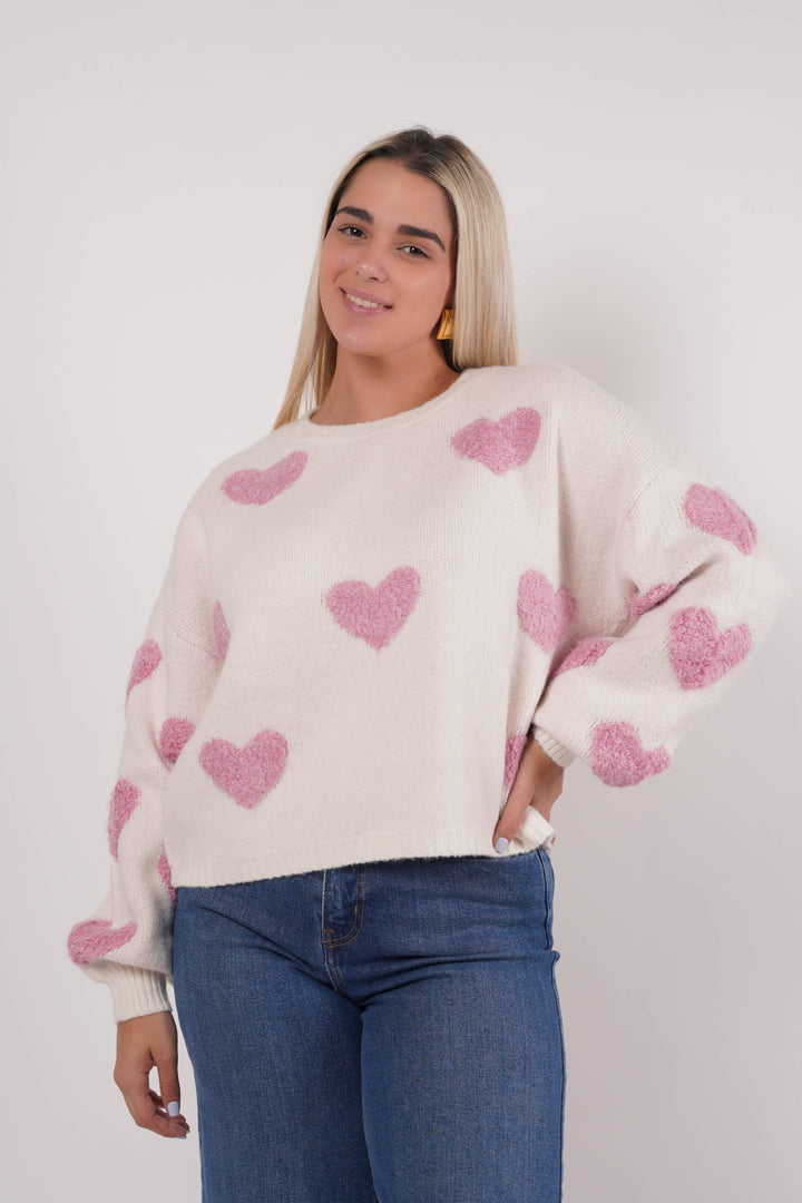 Evie Hearts Sweater - Carema Boutique
