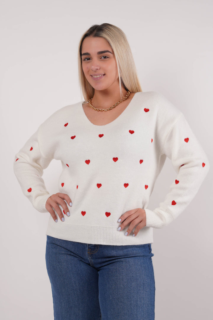 Elleana Hearts Sweater - Carema Boutique