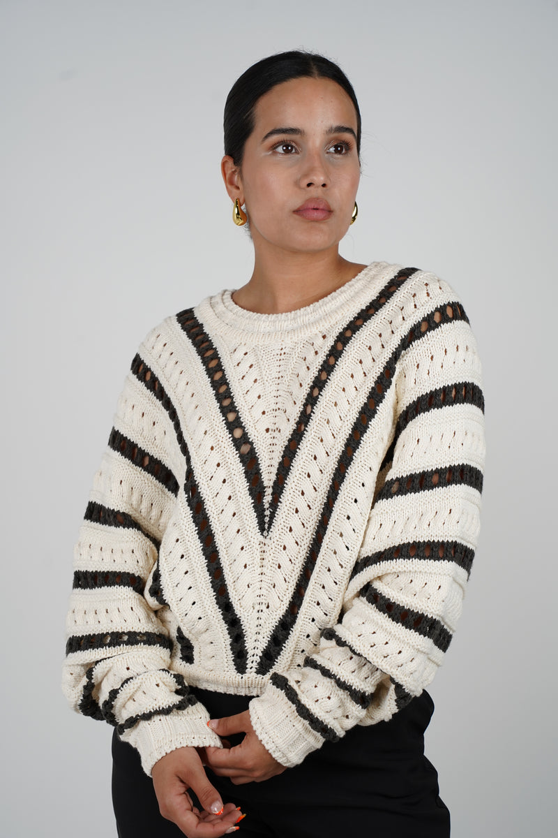 Sadie Sweater – Bold Knit Meets Chic Texture