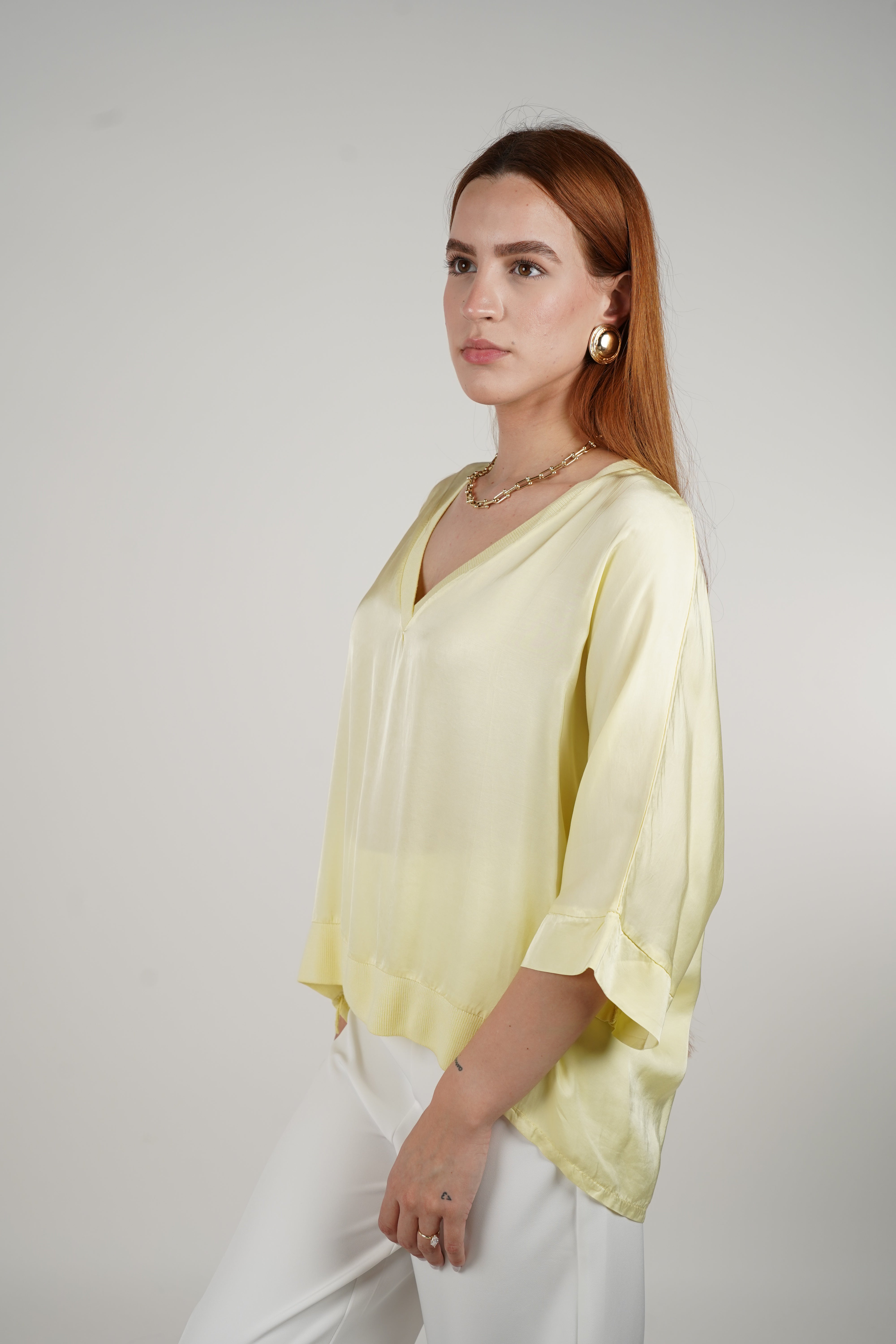 Alice Blouse – Effortless Satin Drape for Everyday Elegance