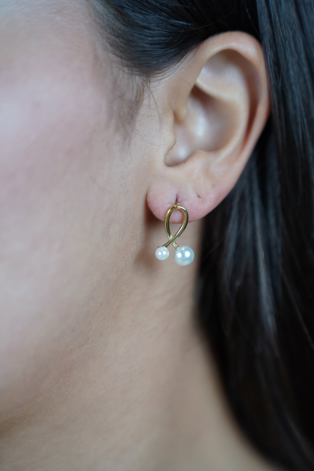 Deyla Dainty Pearl Earrings – Elegant Double Drop Accent