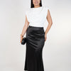 Belina Maxi Skirt | Chocolate Satin Maxi Skirt