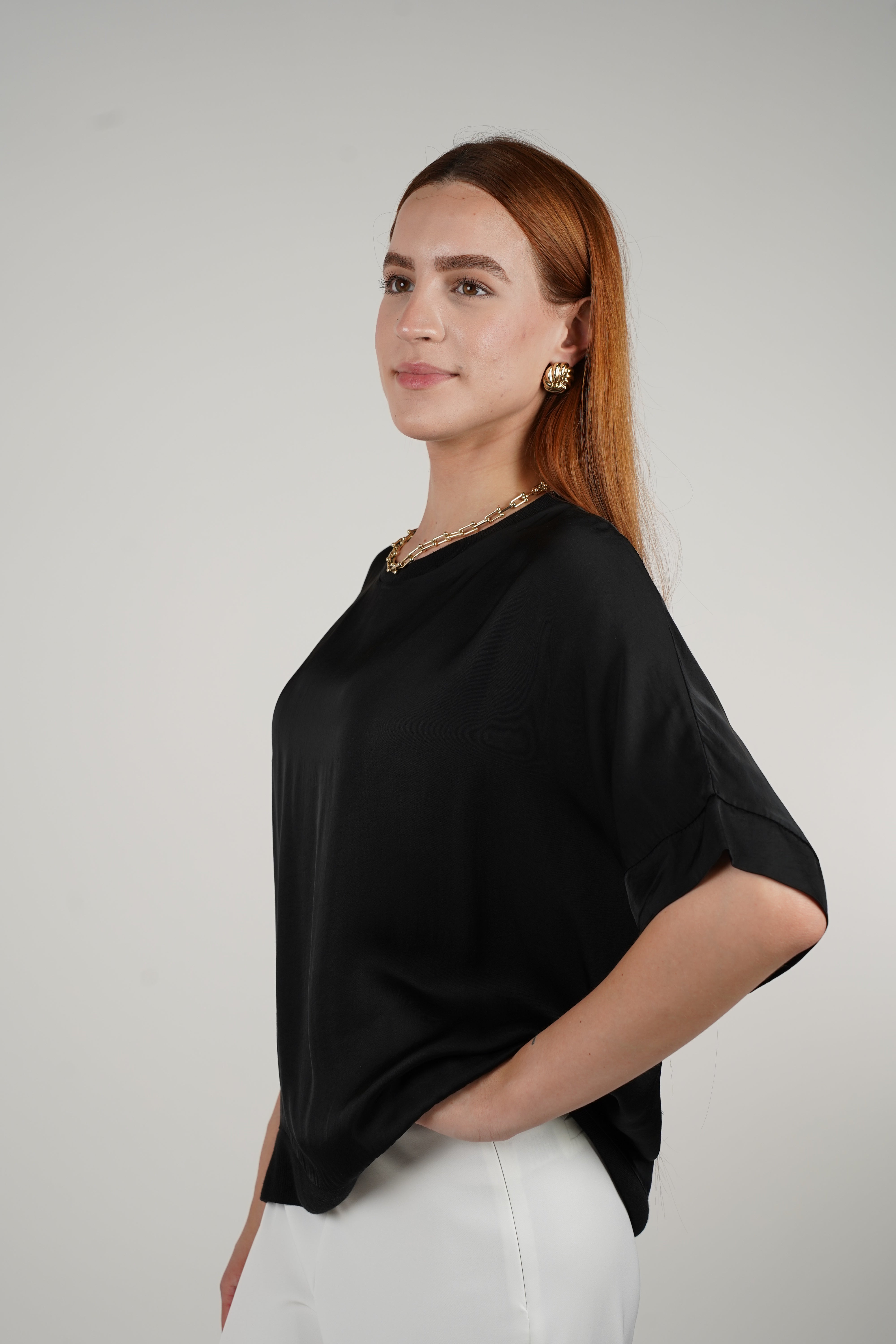 Alice Blouse – Effortless Satin Drape for Everyday Elegance