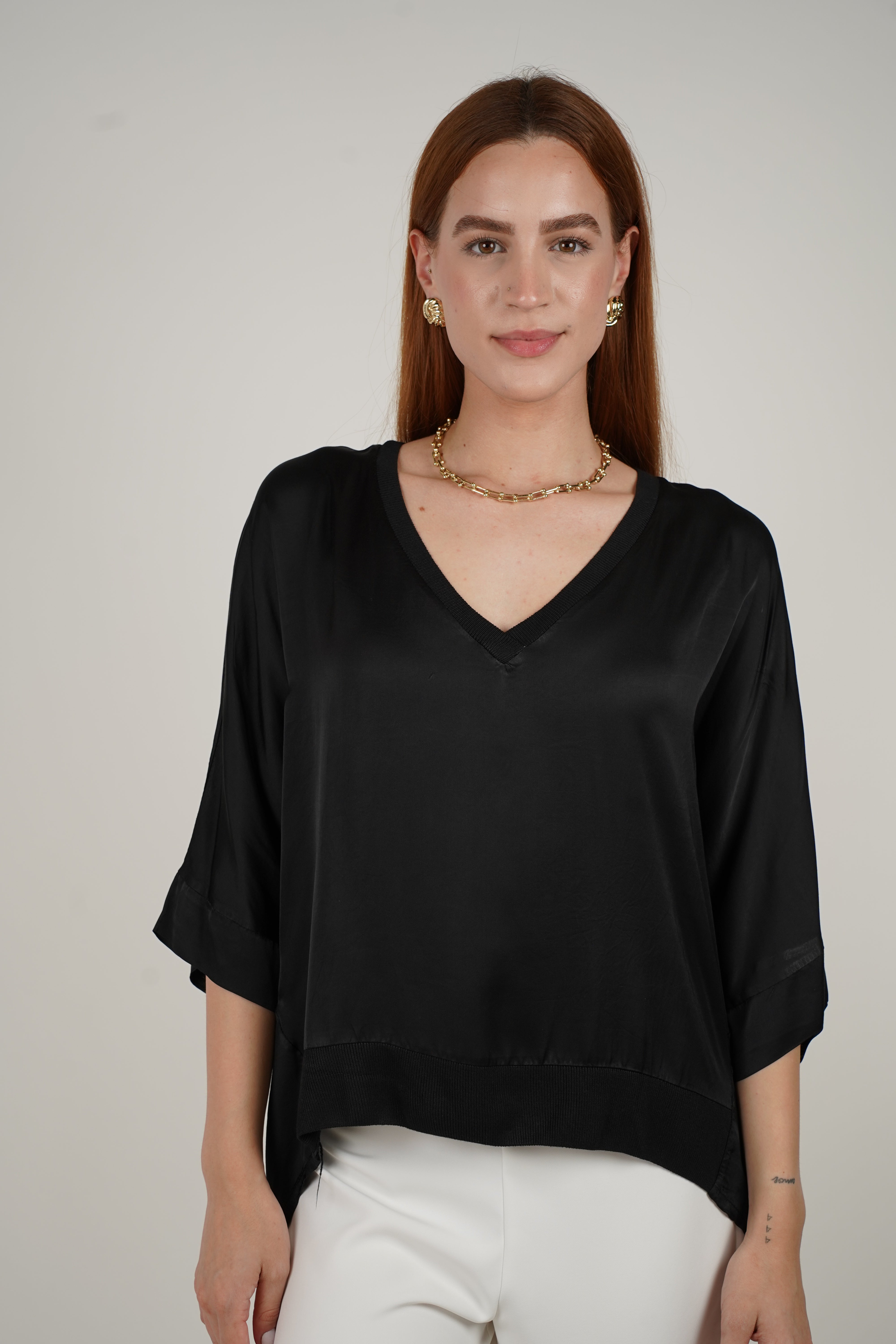 Alice Blouse – Effortless Satin Drape for Everyday Elegance