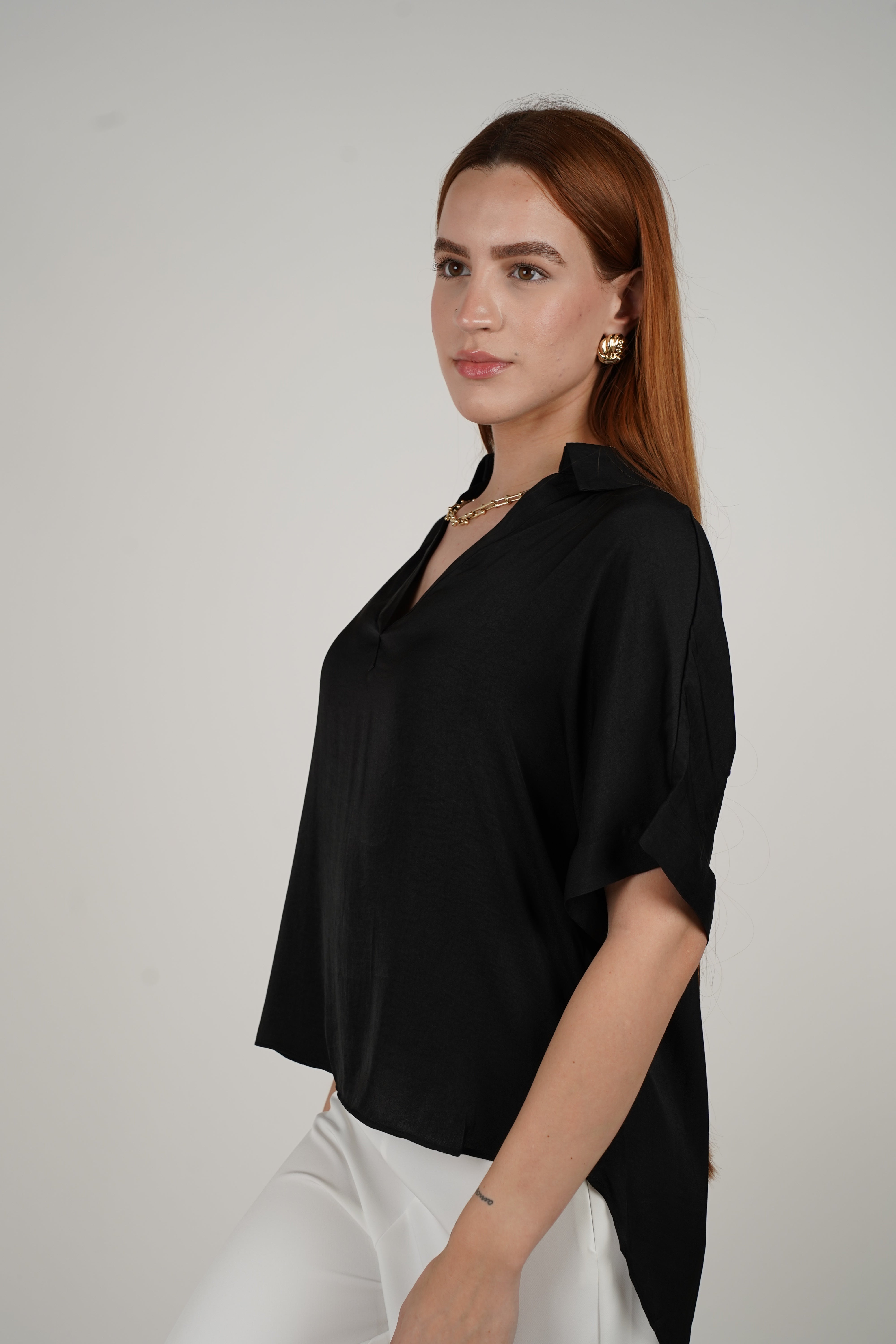Rynna Flaca Top – Effortless Everyday Collared Blouse