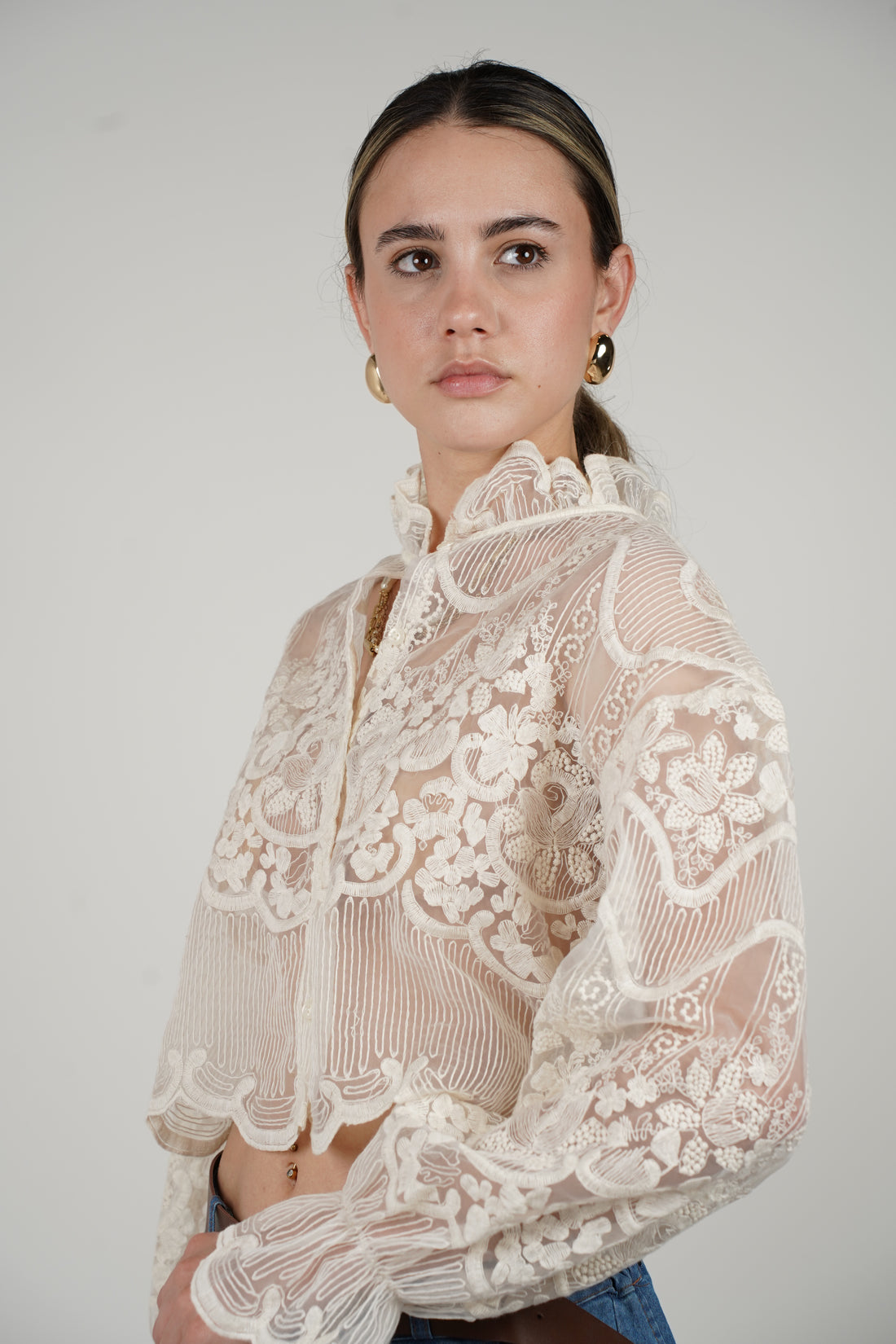 Caro Sheer Lace Top – Romantic & Elegant with a Modern Twist