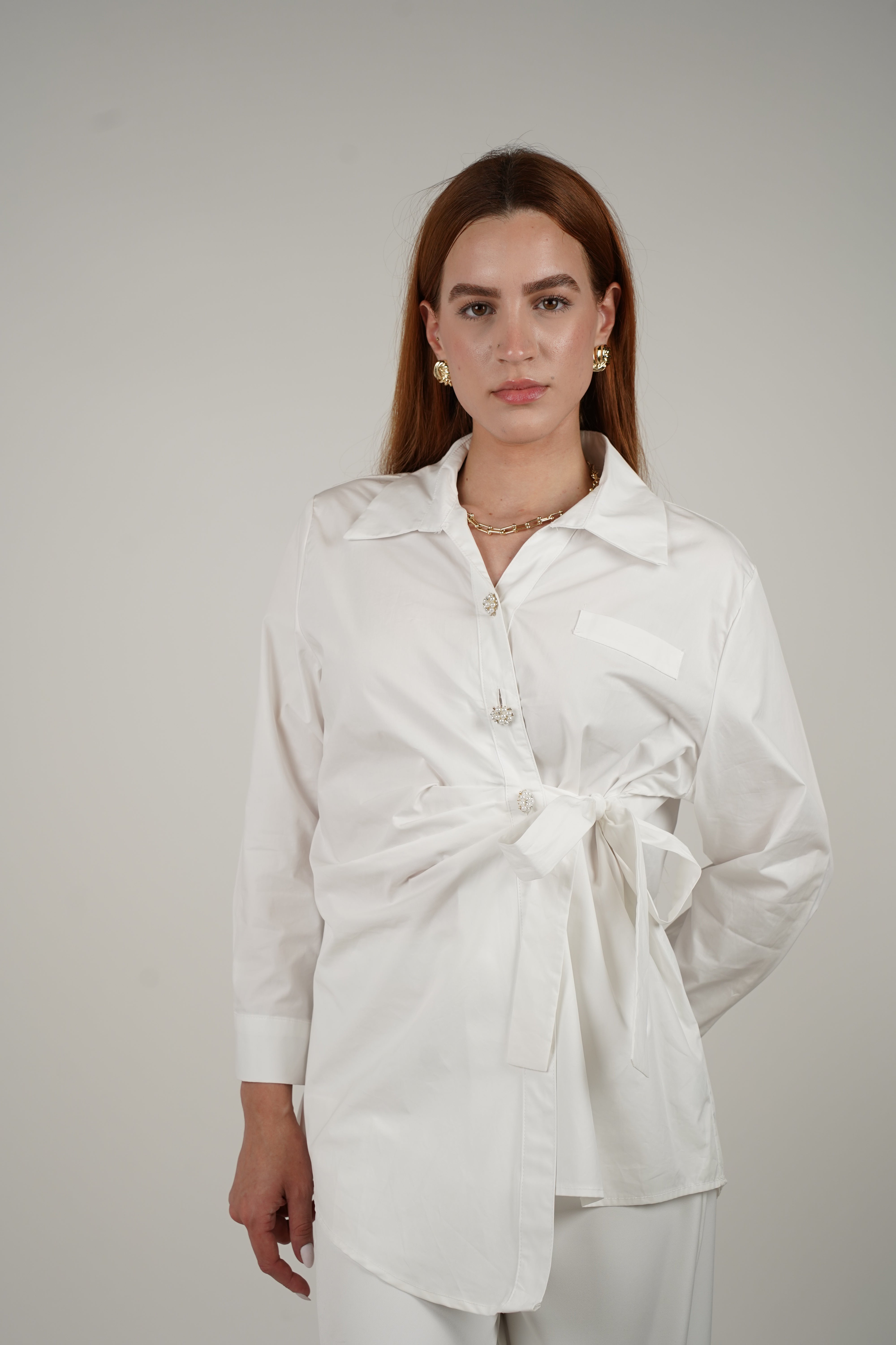 Mariana - Camisa de botones extragrande