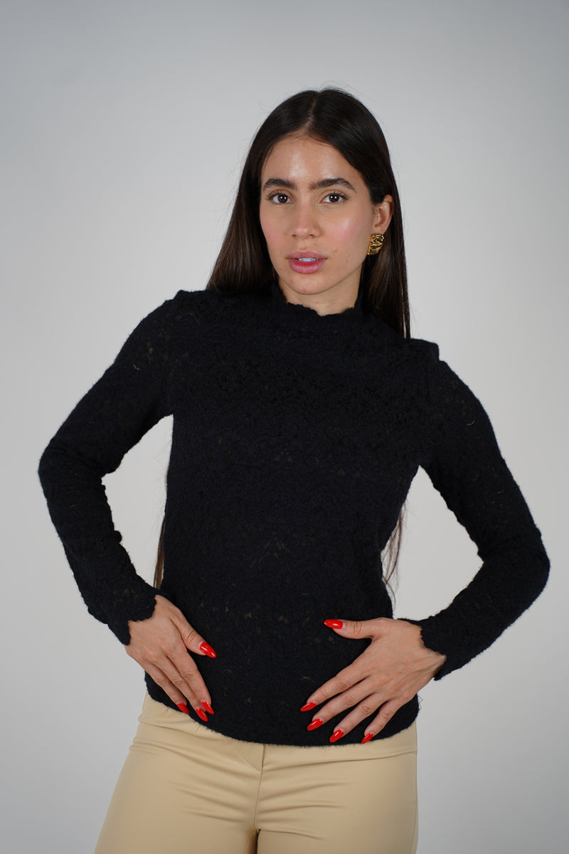 Ariela Lace Top – Elegant Sheer Detail with a Romantic Fit