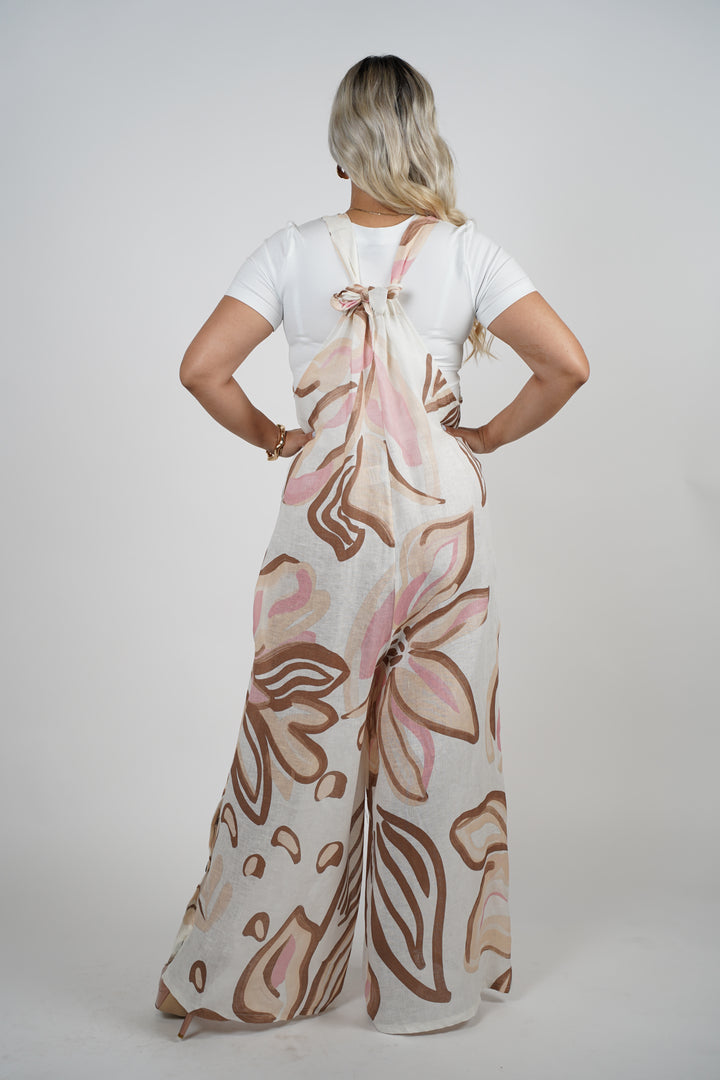 Michelle Linen Jumpsuit - Carema Boutique