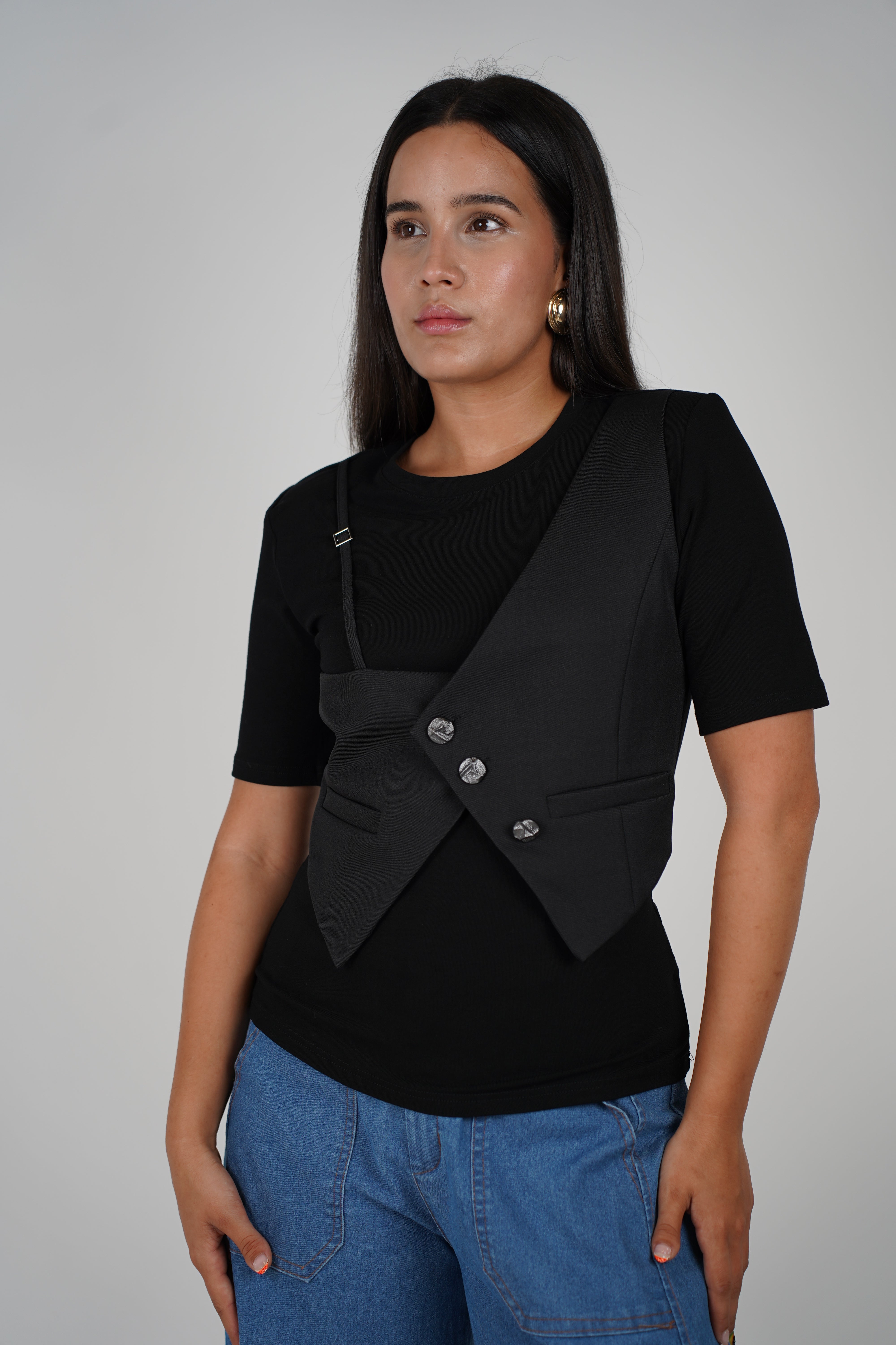 Kesa Vest Top – Edgy & Tailored with a Twist