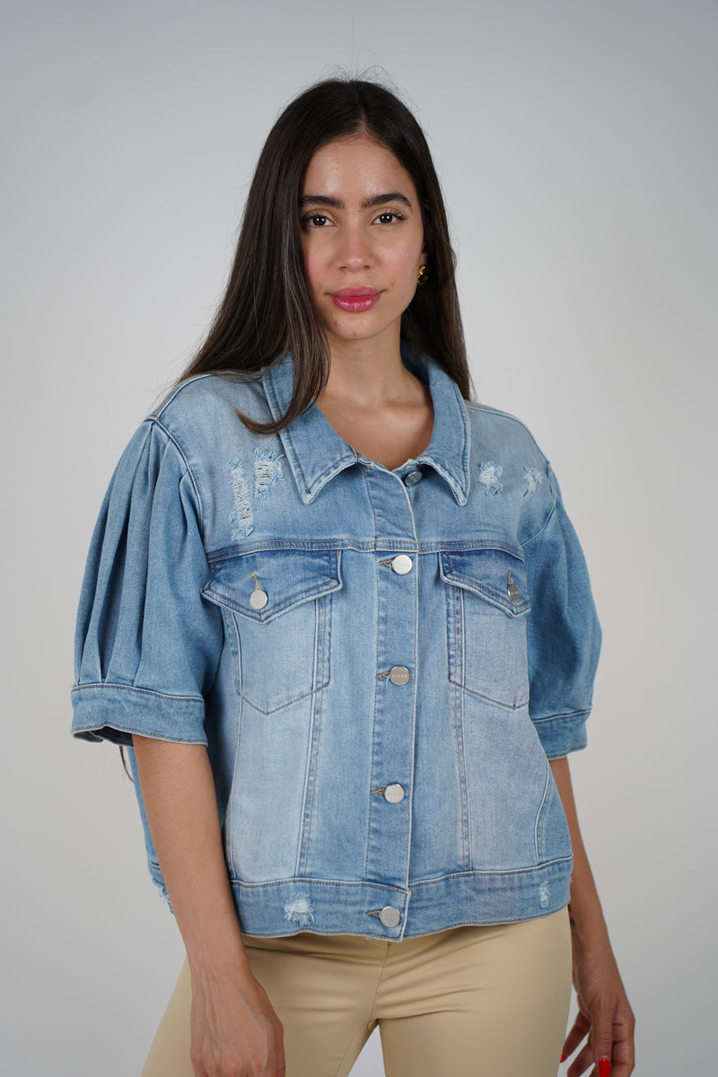 Dayana Plus Size Jean Jacket – Relaxed Fit with Stylish Edge