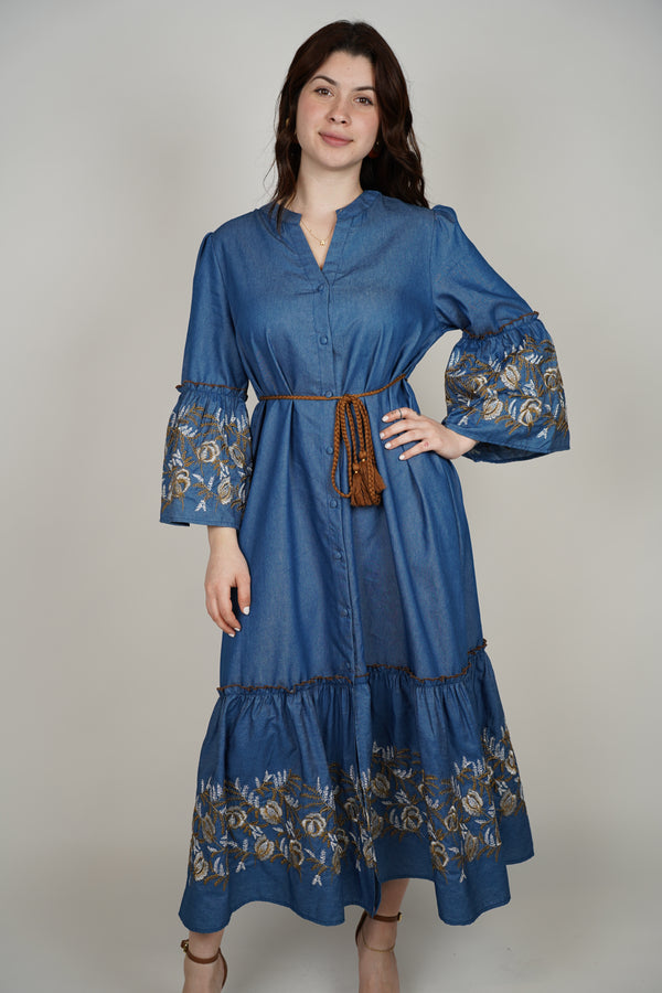Melanie Embroidered Dress - Carema Boutique