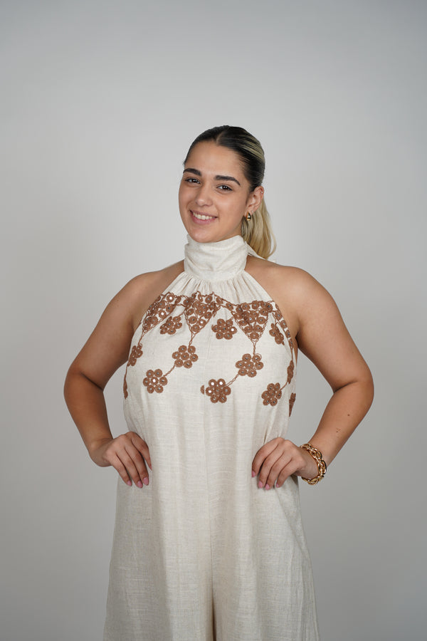 Claudia Linen Jumpsuit - Carema Boutique