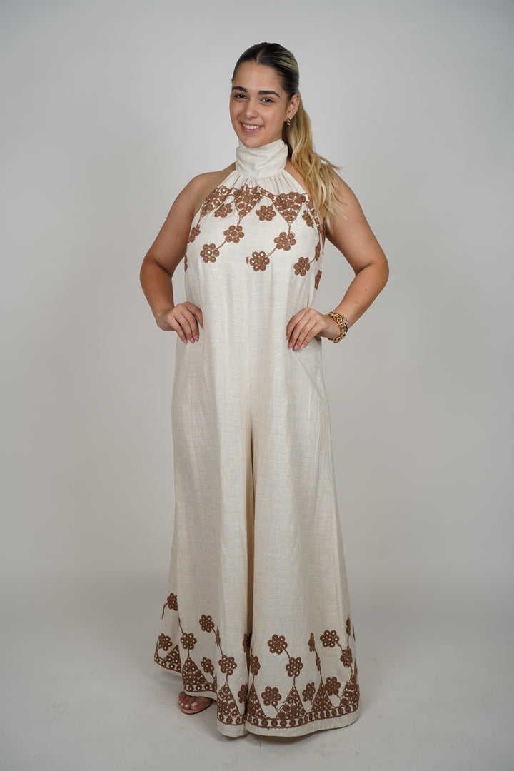 Claudia Linen Jumpsuit - Carema Boutique