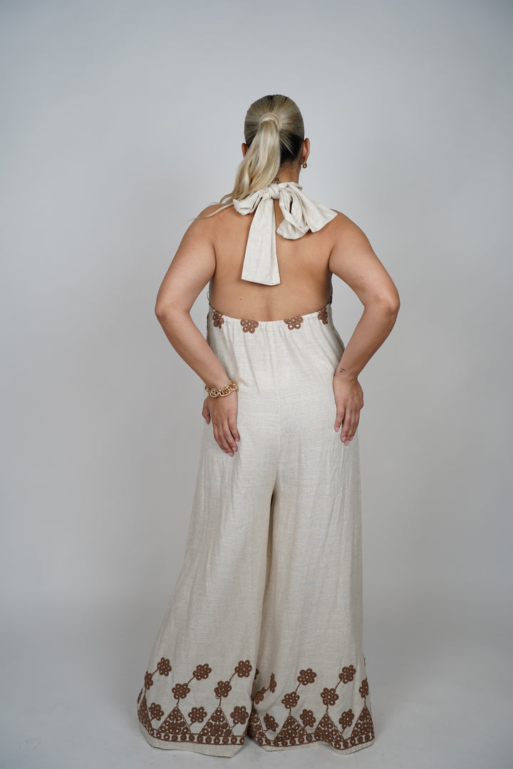 Claudia Linen Jumpsuit - Carema Boutique