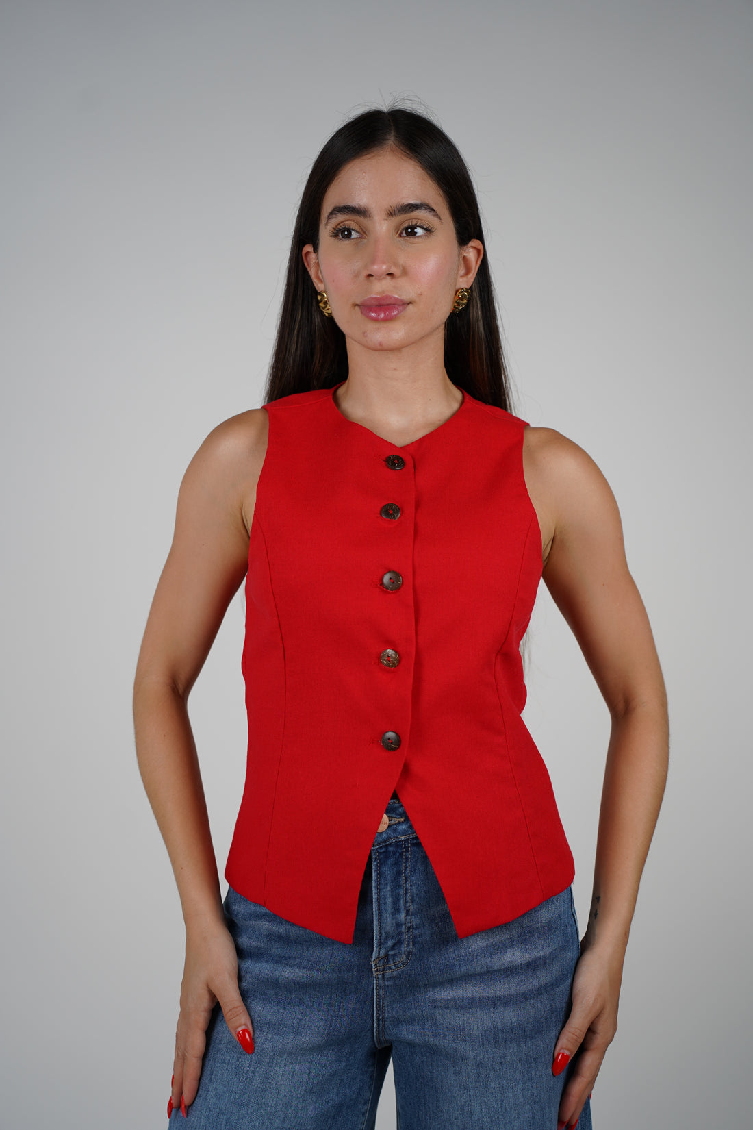 Chaleco de lino Mary