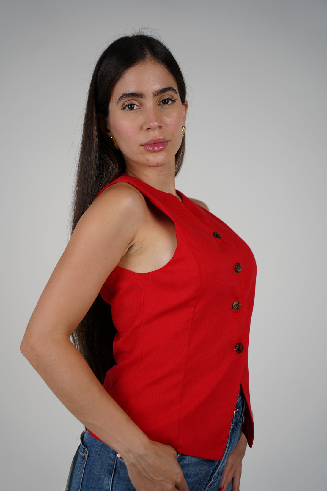 Chaleco de lino Mary