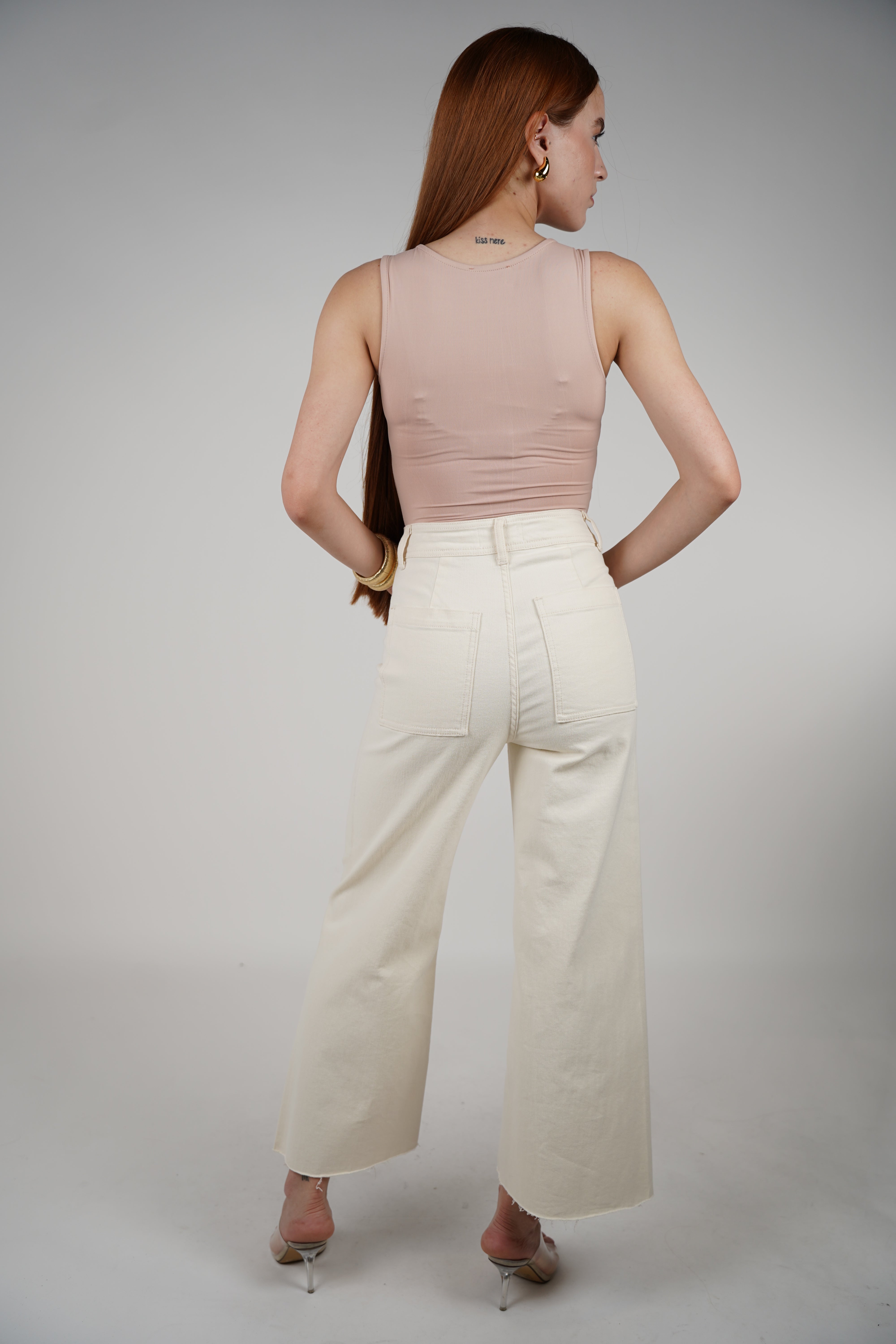 Genesis Wideleg Jeans – Clean, Creamy, and Effortlessly Chic