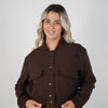 Grisselle Jacket – Structured Cropped Bomber in Deep Wine