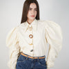 Viole Button Down – Statement Puff Sleeves with Artistic Buttons