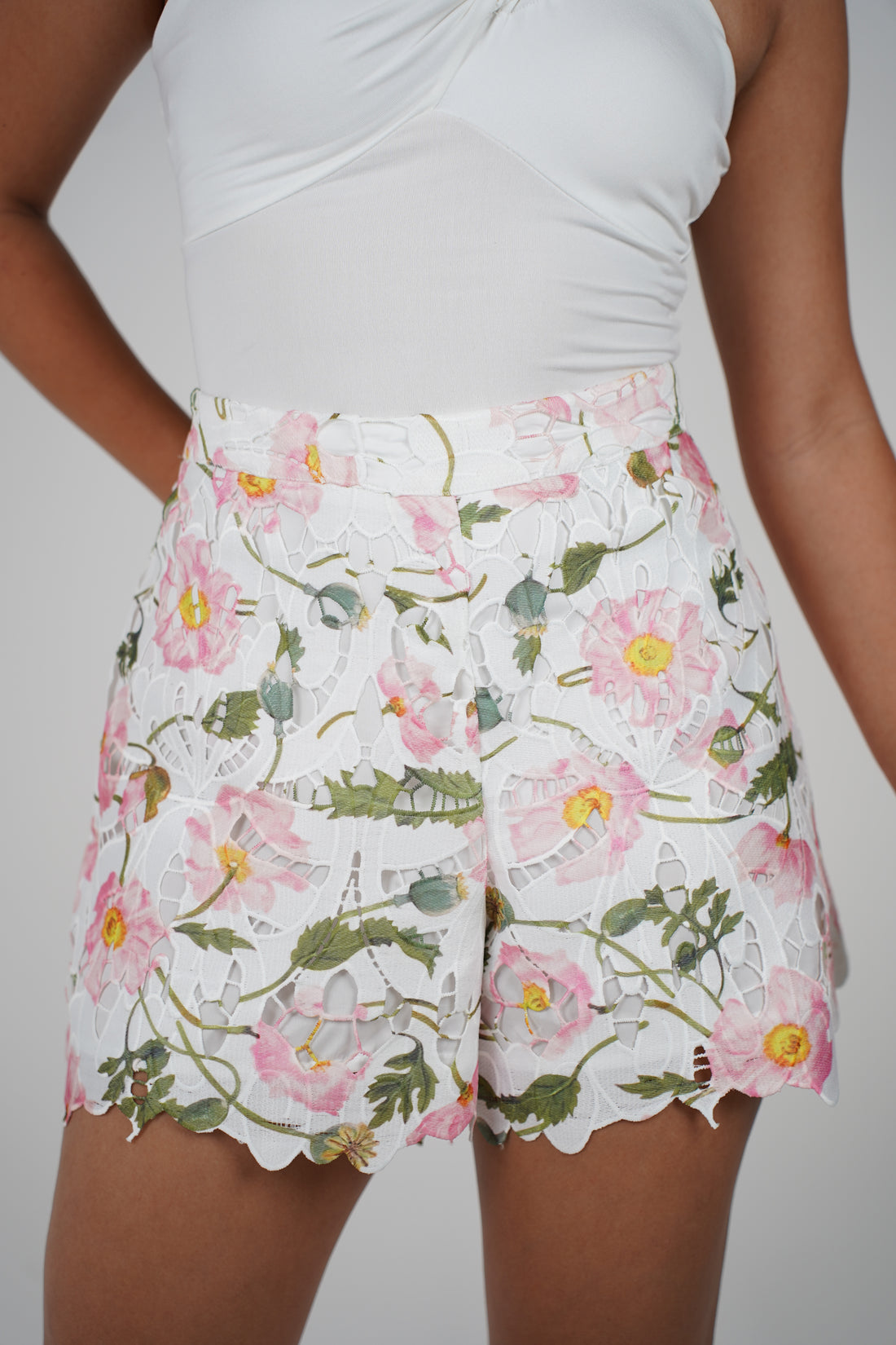 Sway Blossom Cutout Lace Shorts – Floral Embroidered Summer Staple