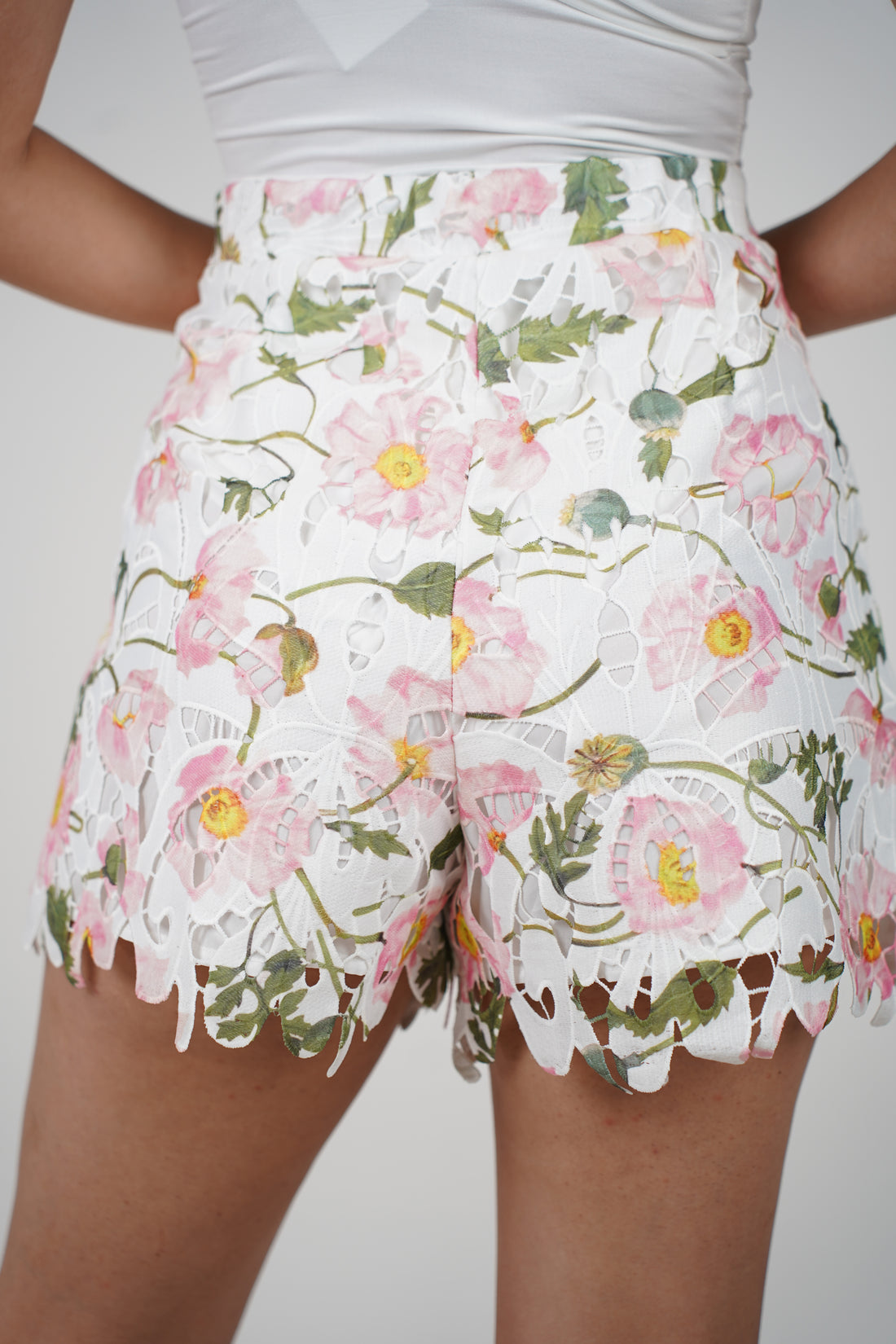 Sway Blossom Cutout Lace Shorts – Floral Embroidered Summer Staple