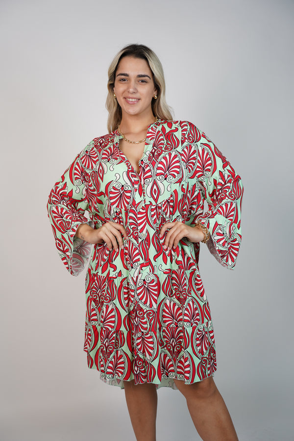 Raquel Stamped Dress - Carema Boutique