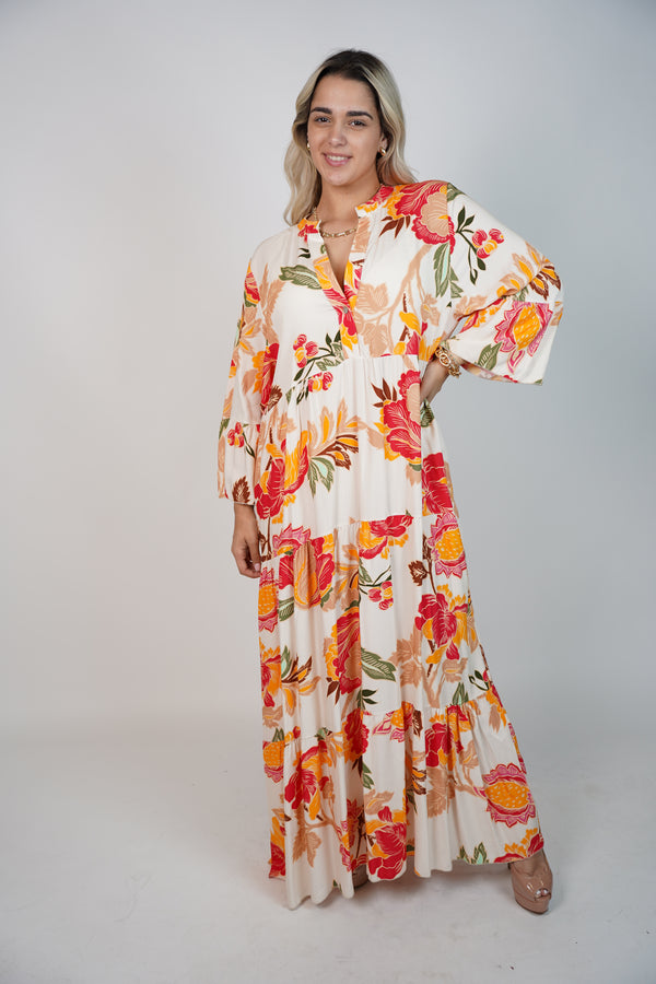 Hailey Stamped Maxi Dress - Carema Boutique