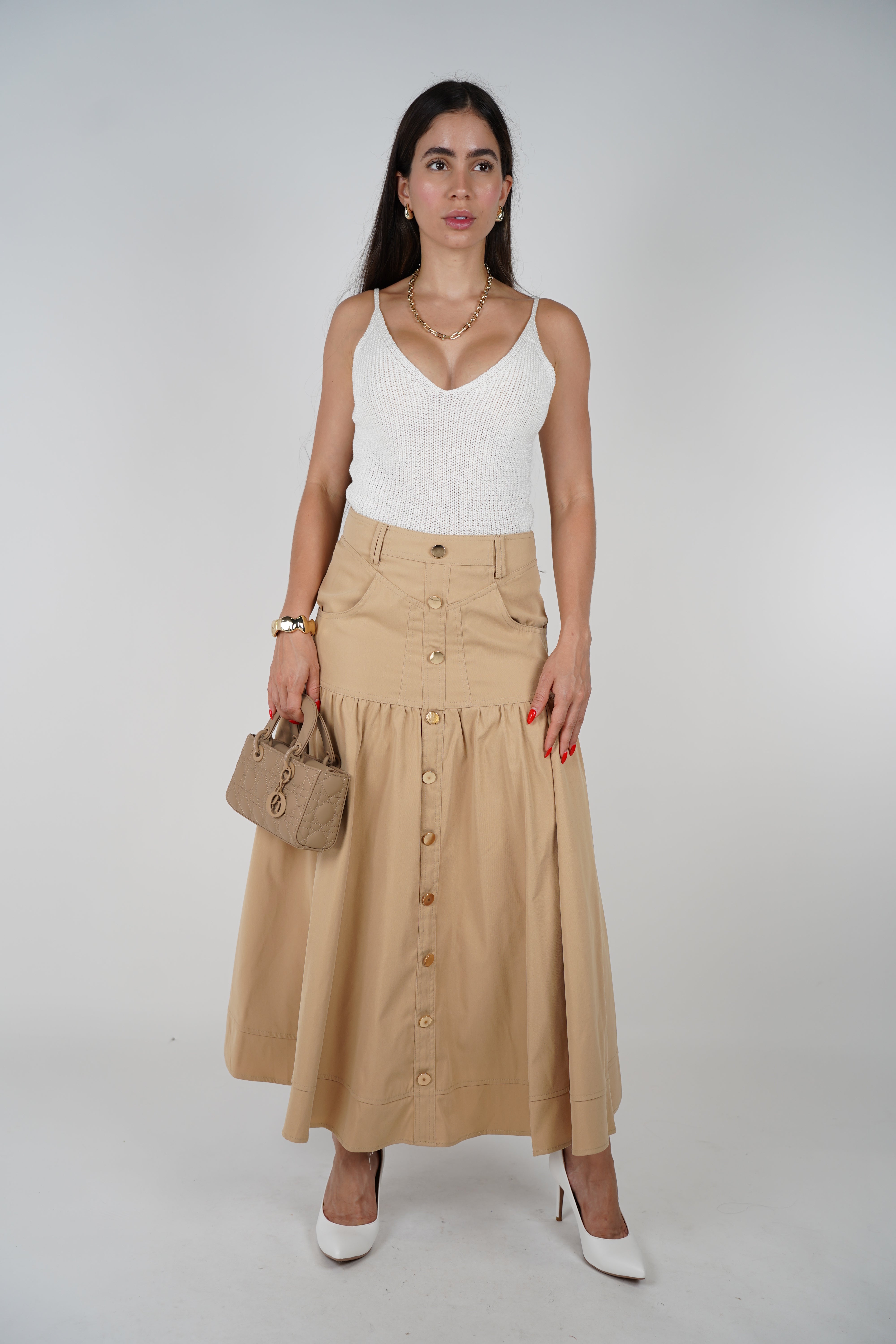 Oriya Maxi Skirt – A Chic Classic with Modern Structure