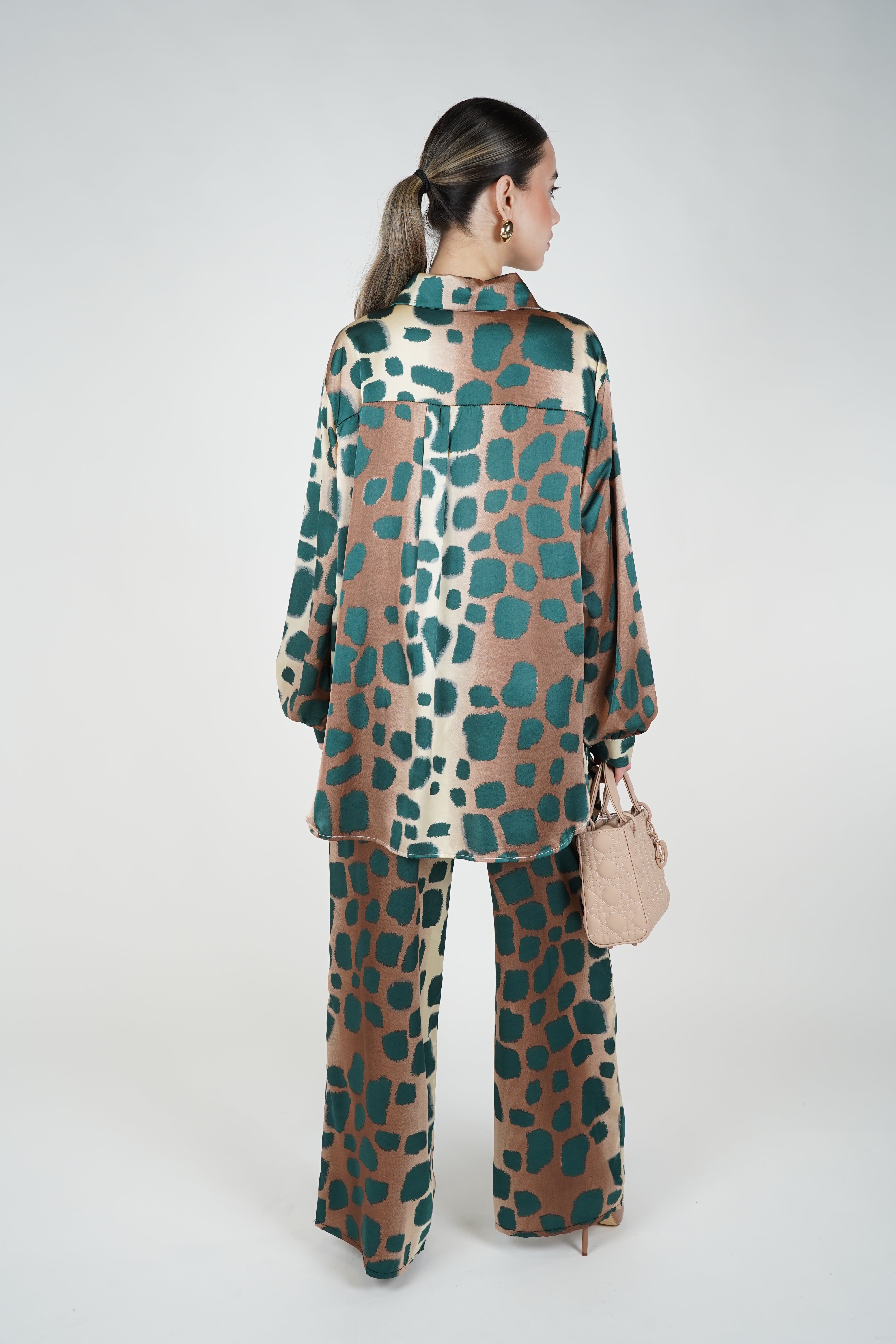 Velimra Leopard Stamped Pants Set