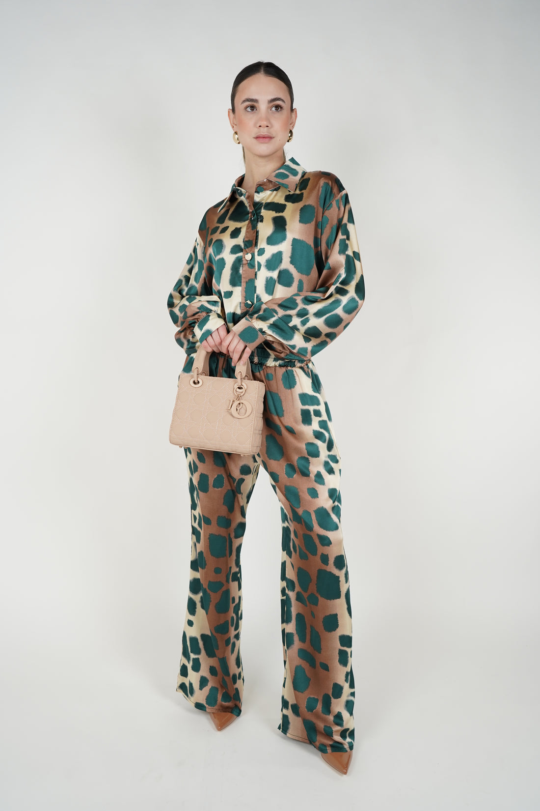 Velimra Leopard Stamped Pants Set