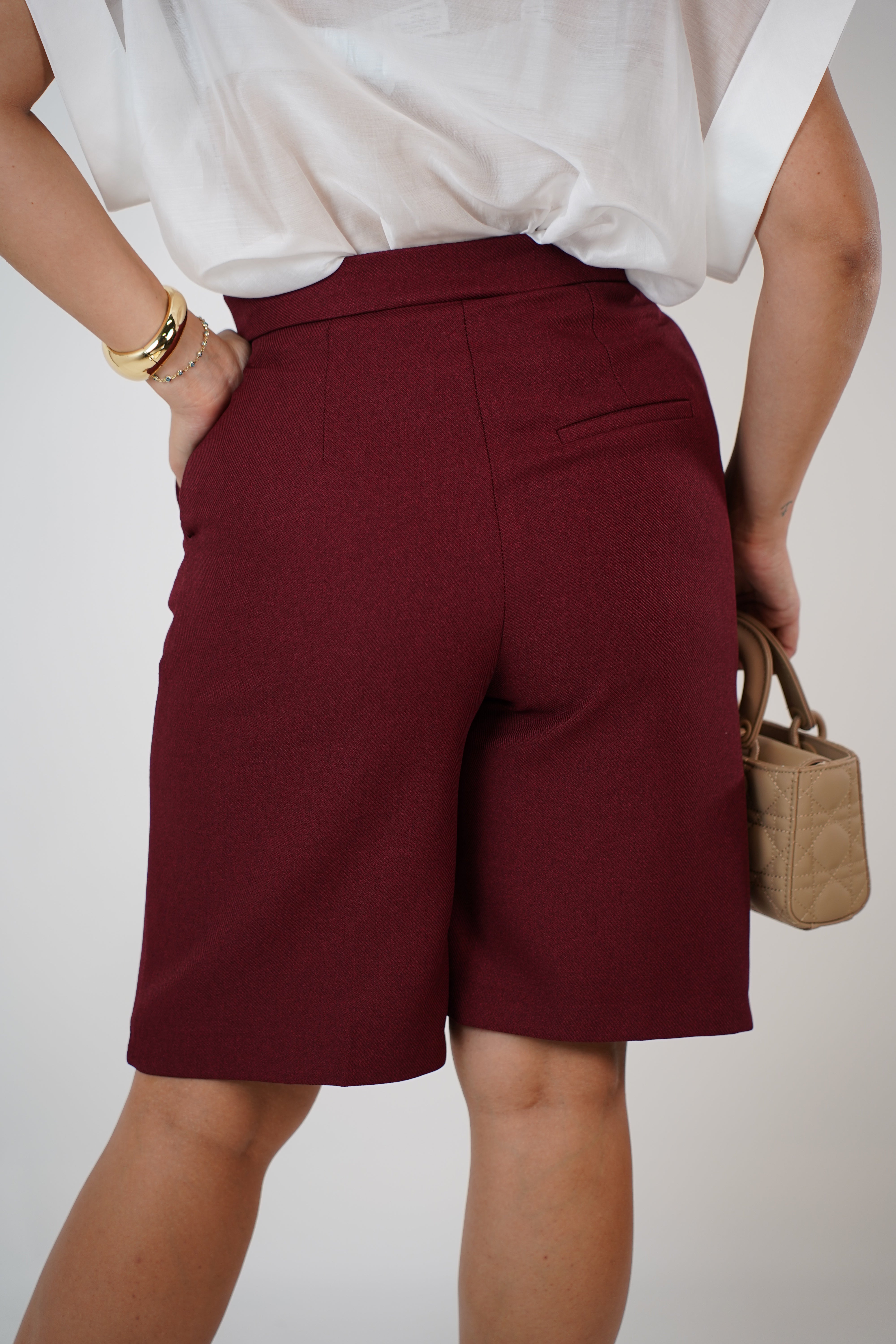Sienna Bermudas – High-Waist Tailored Shorts