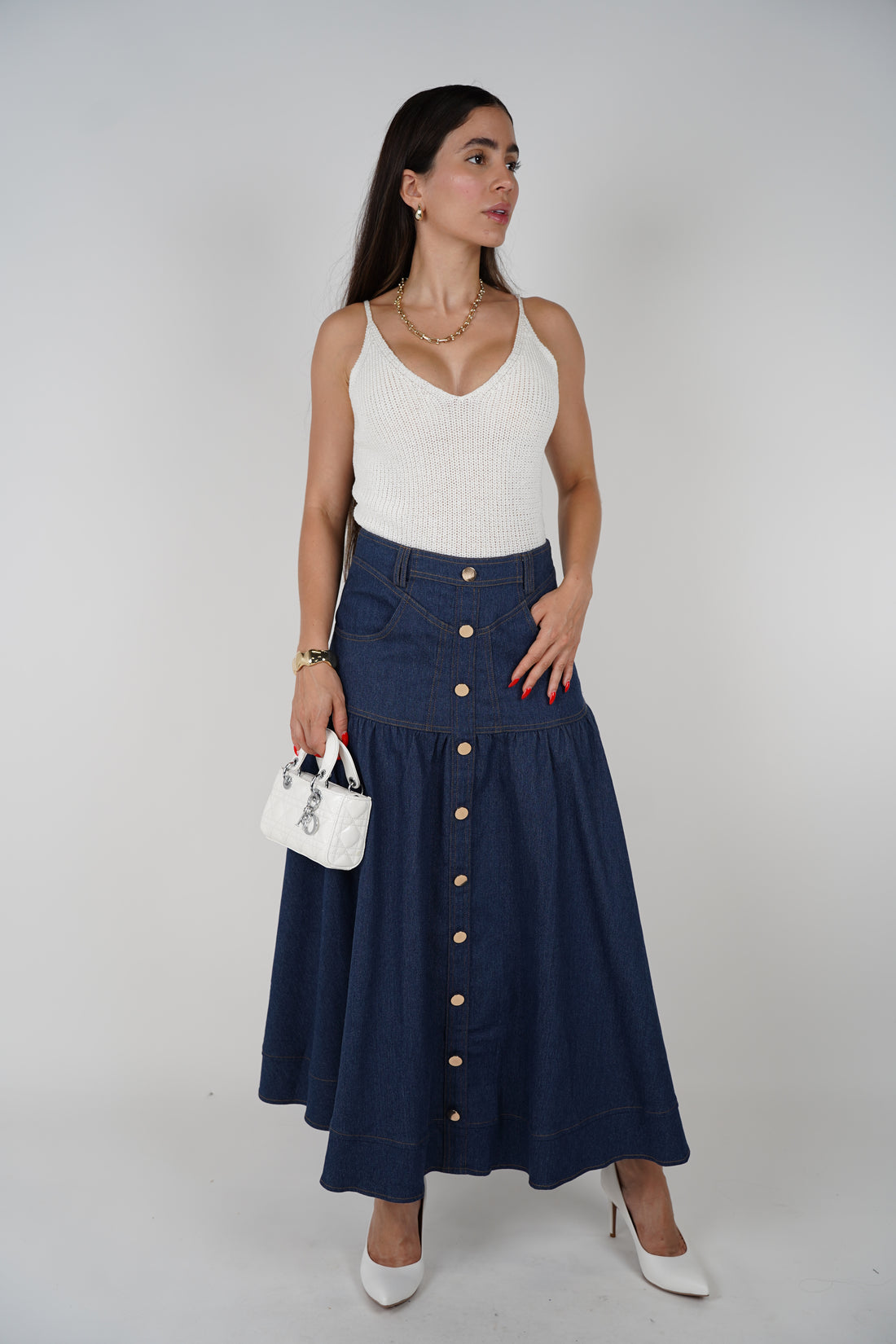 Oriya Maxi Skirt – A Chic Classic with Modern Structure