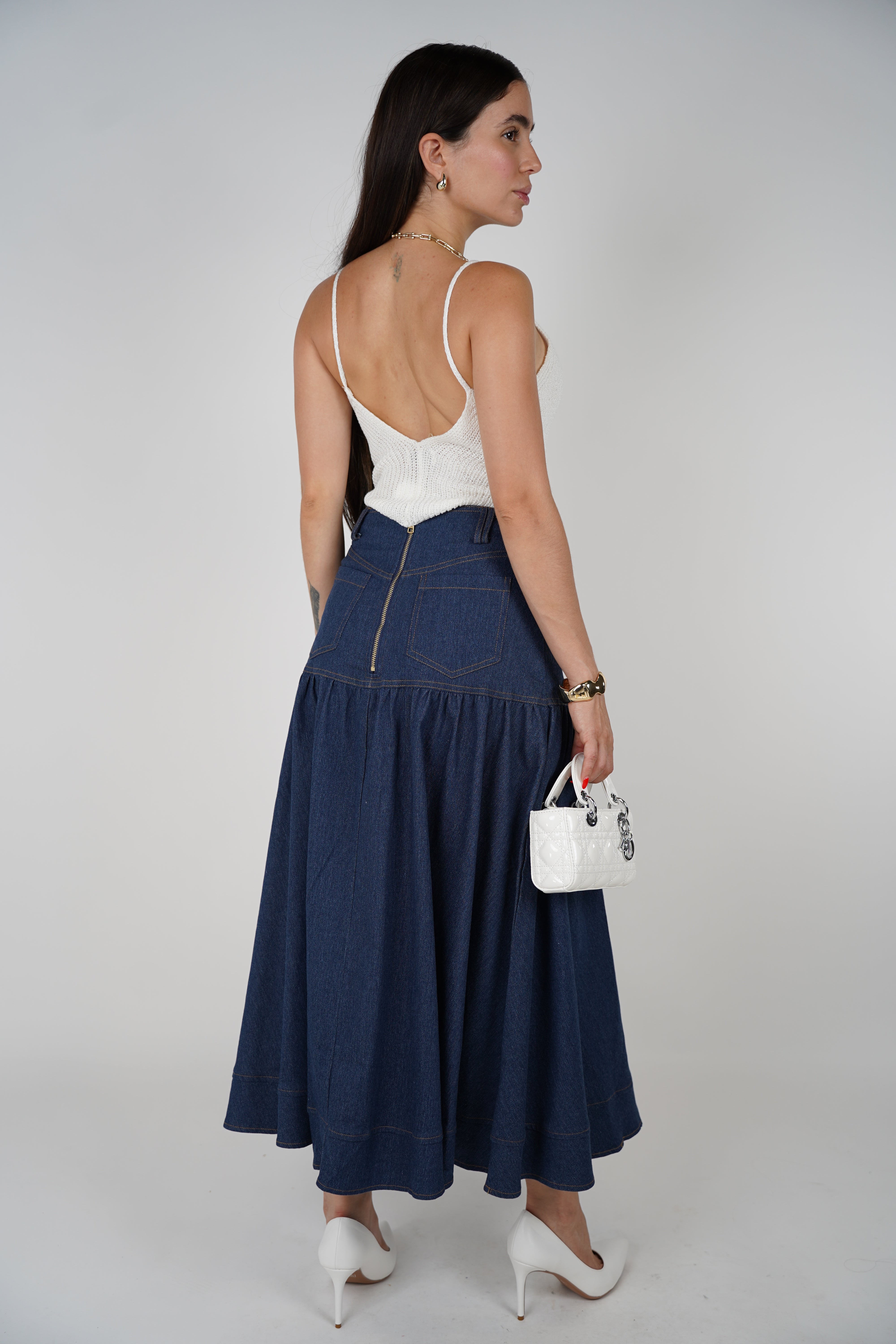 Oriya Maxi Skirt – A Chic Classic with Modern Structure