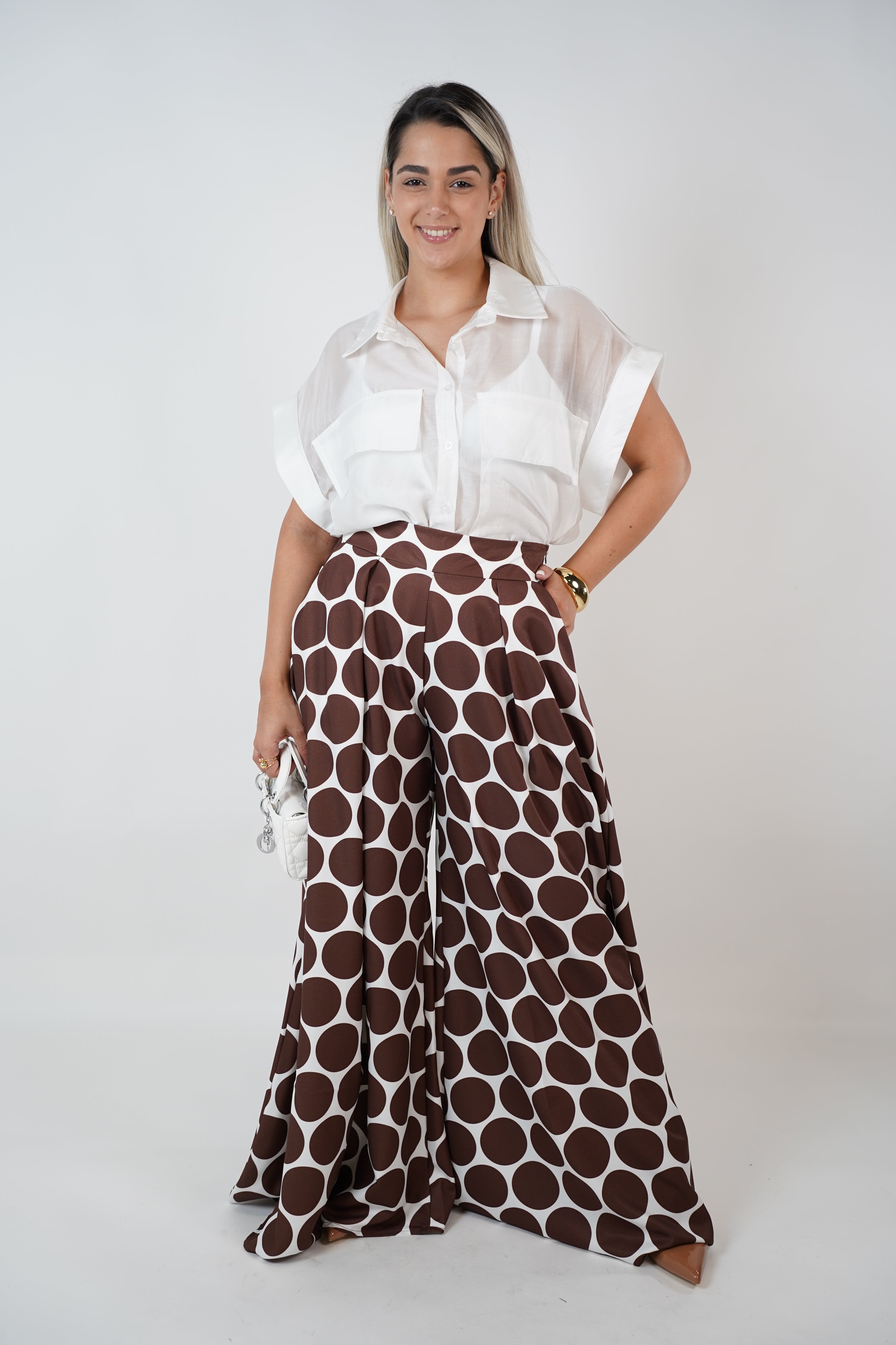 Kaina Polka Dot Palazzo Pants – Wide-Leg Statement Trousers