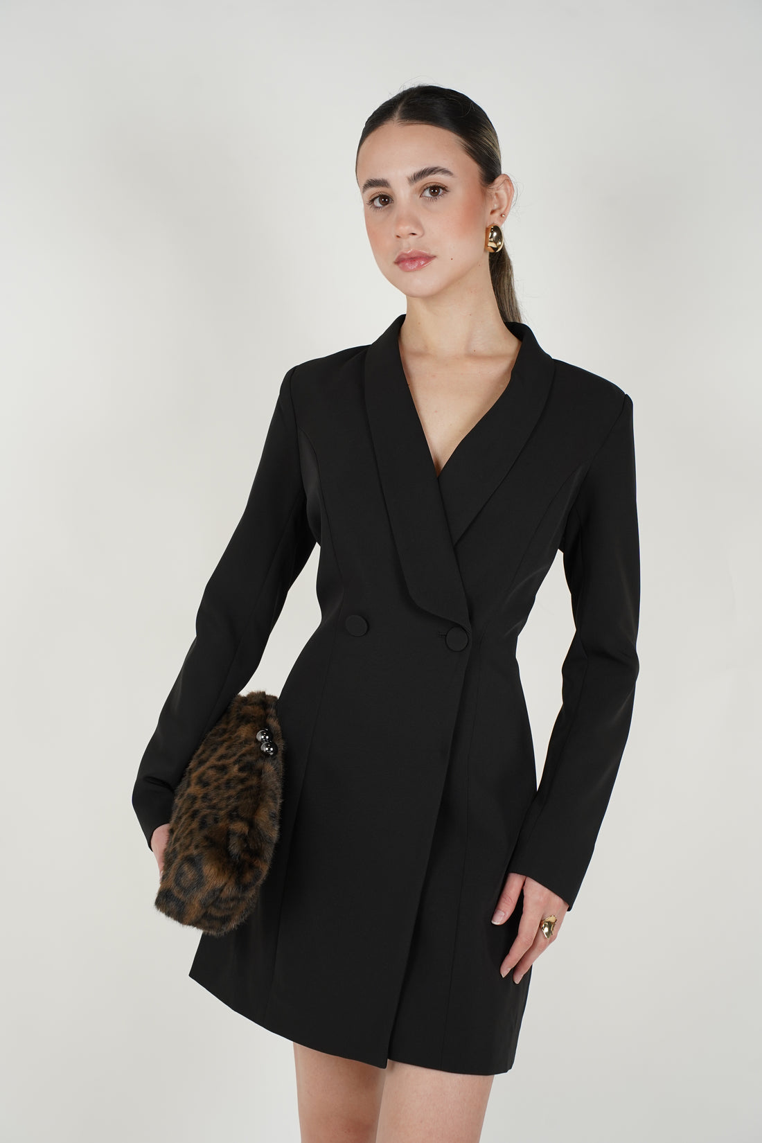 Liorise Solid Jacket Dress – Elegant Tailored Blazer Dress
