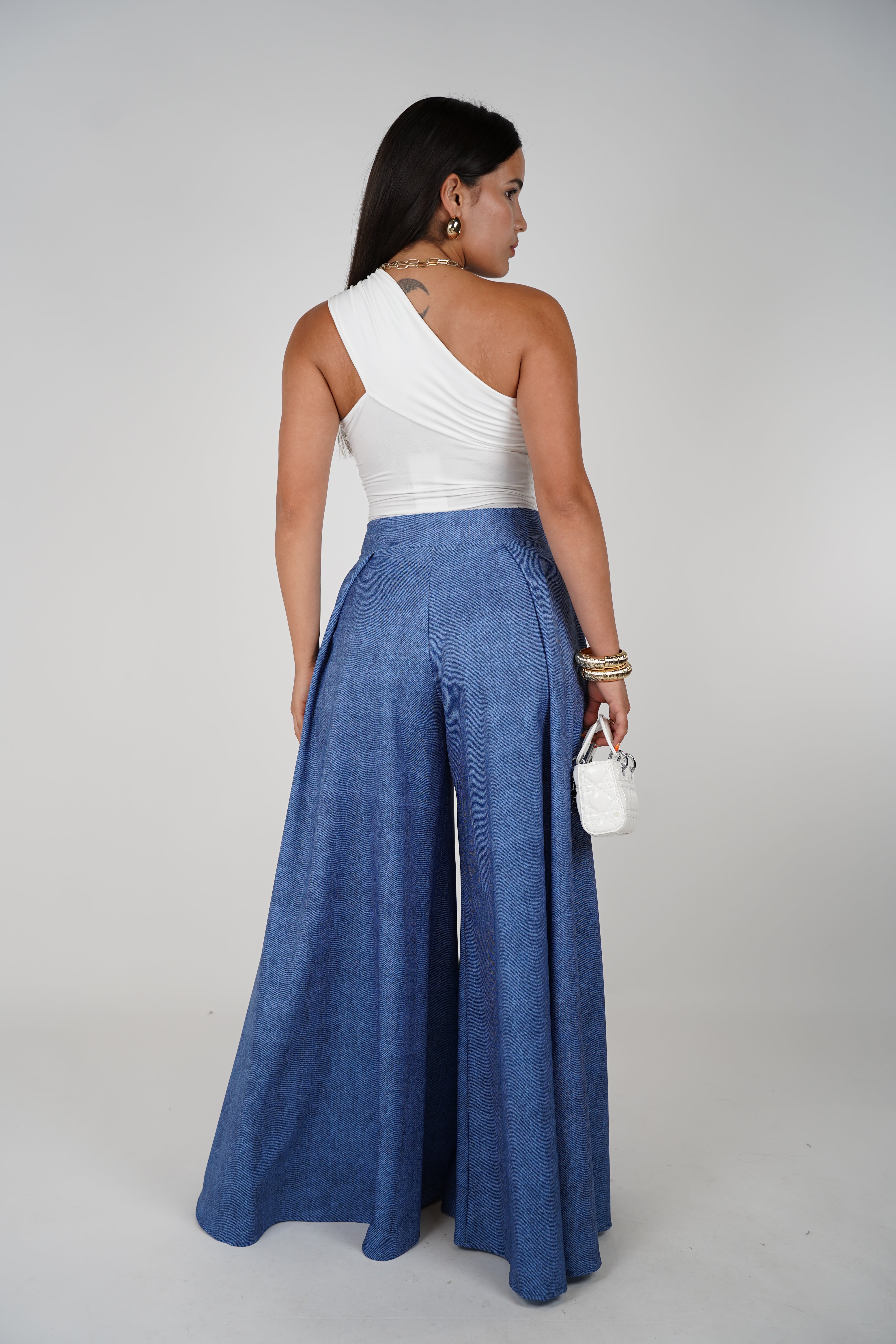 Jessy Pants – Wide-Leg Light Denim Trousers