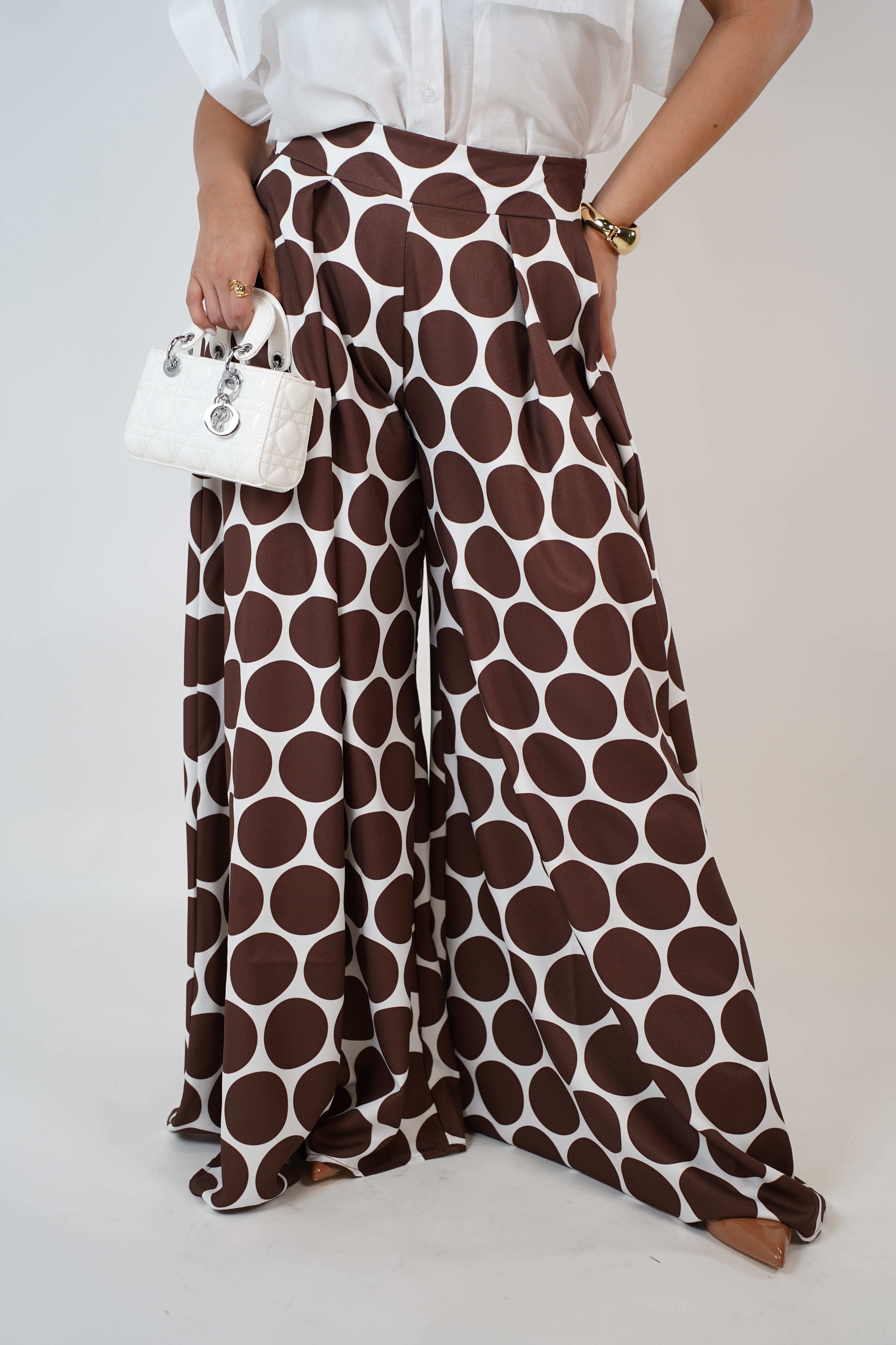 Kaina Polka Dot Palazzo Pants – Wide-Leg Statement Trousers