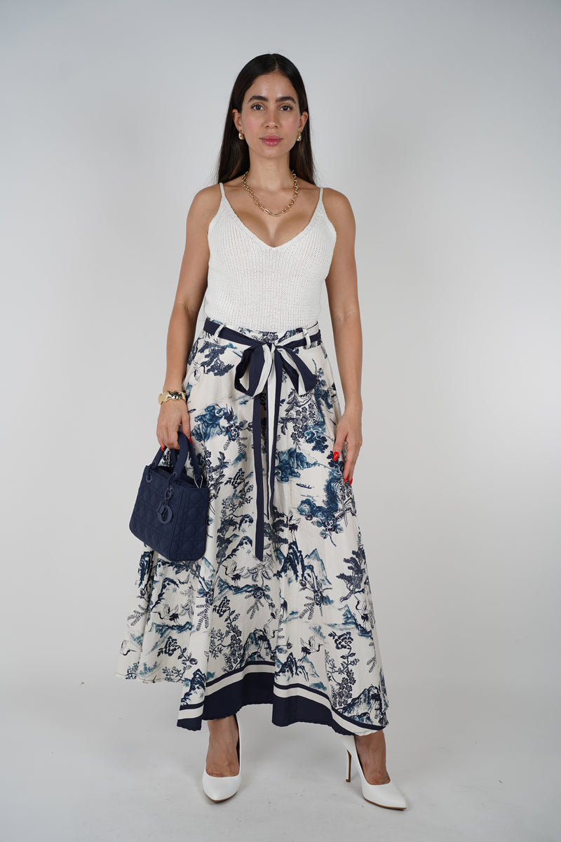 Aurea Toile Maxi Skirt – Timeless Elegance in Every Step