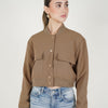 Grisselle Jacket – Structured Cropped Bomber in Deep Wine