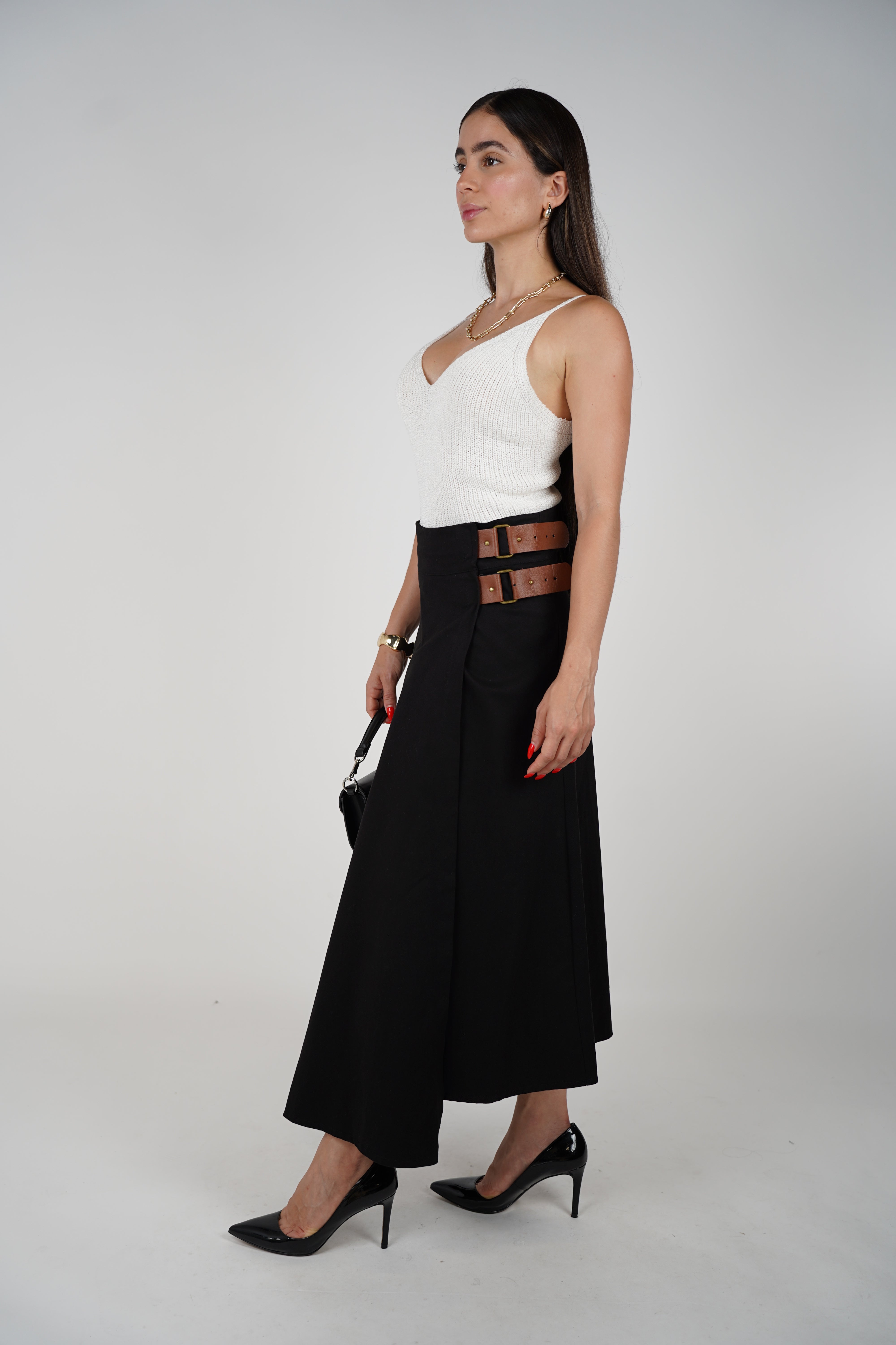 Fernanda Skirt – Leopard Print Statement with Belt Detail