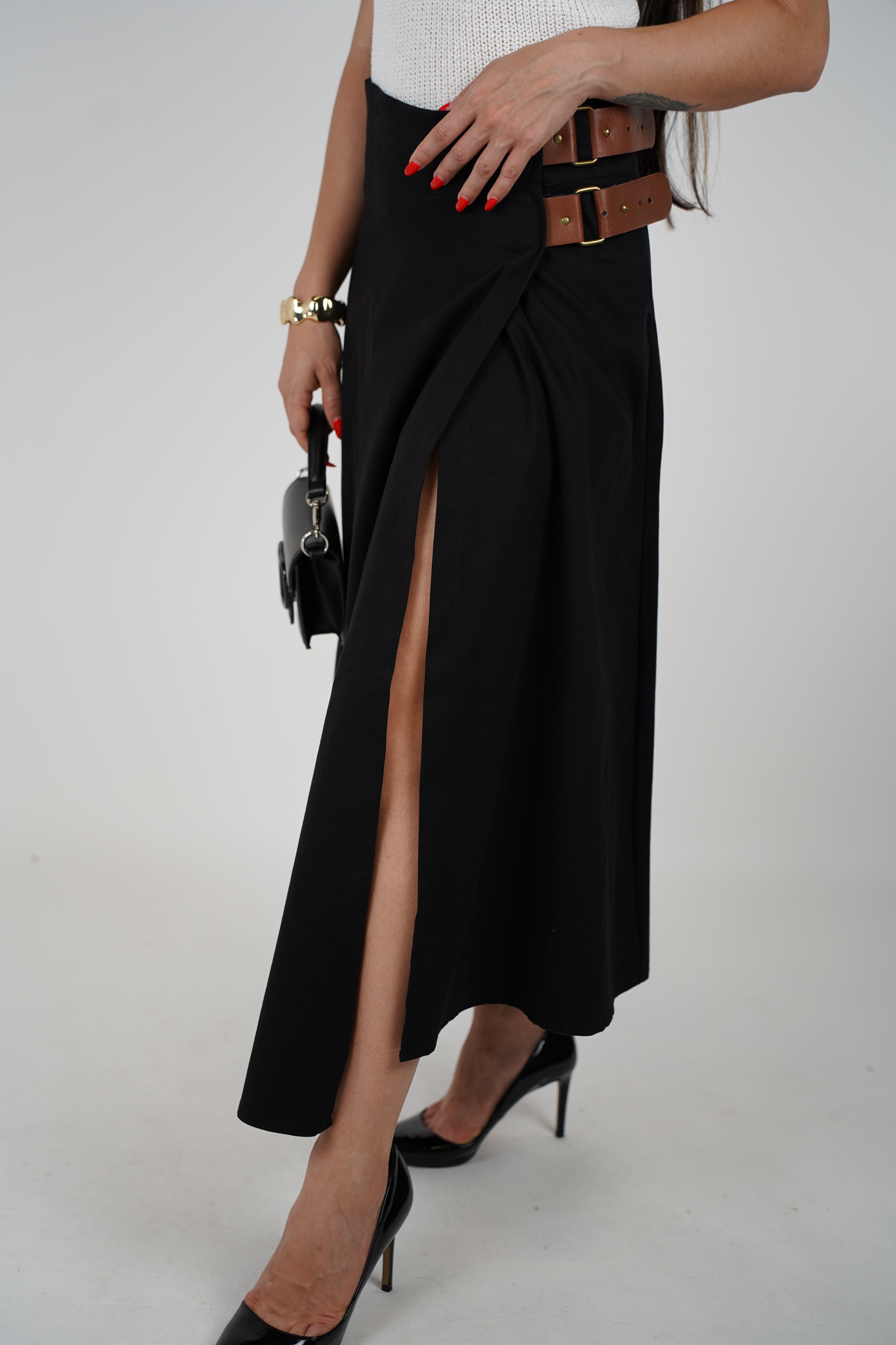 Fernanda Skirt – Leopard Print Statement with Belt Detail