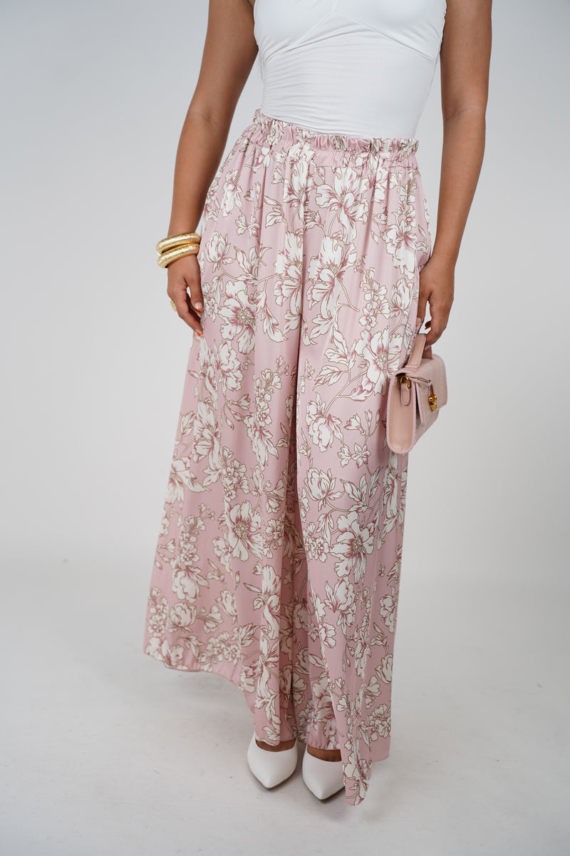 Marylin Silk Pants – Elegant Flow with a Floral Touch