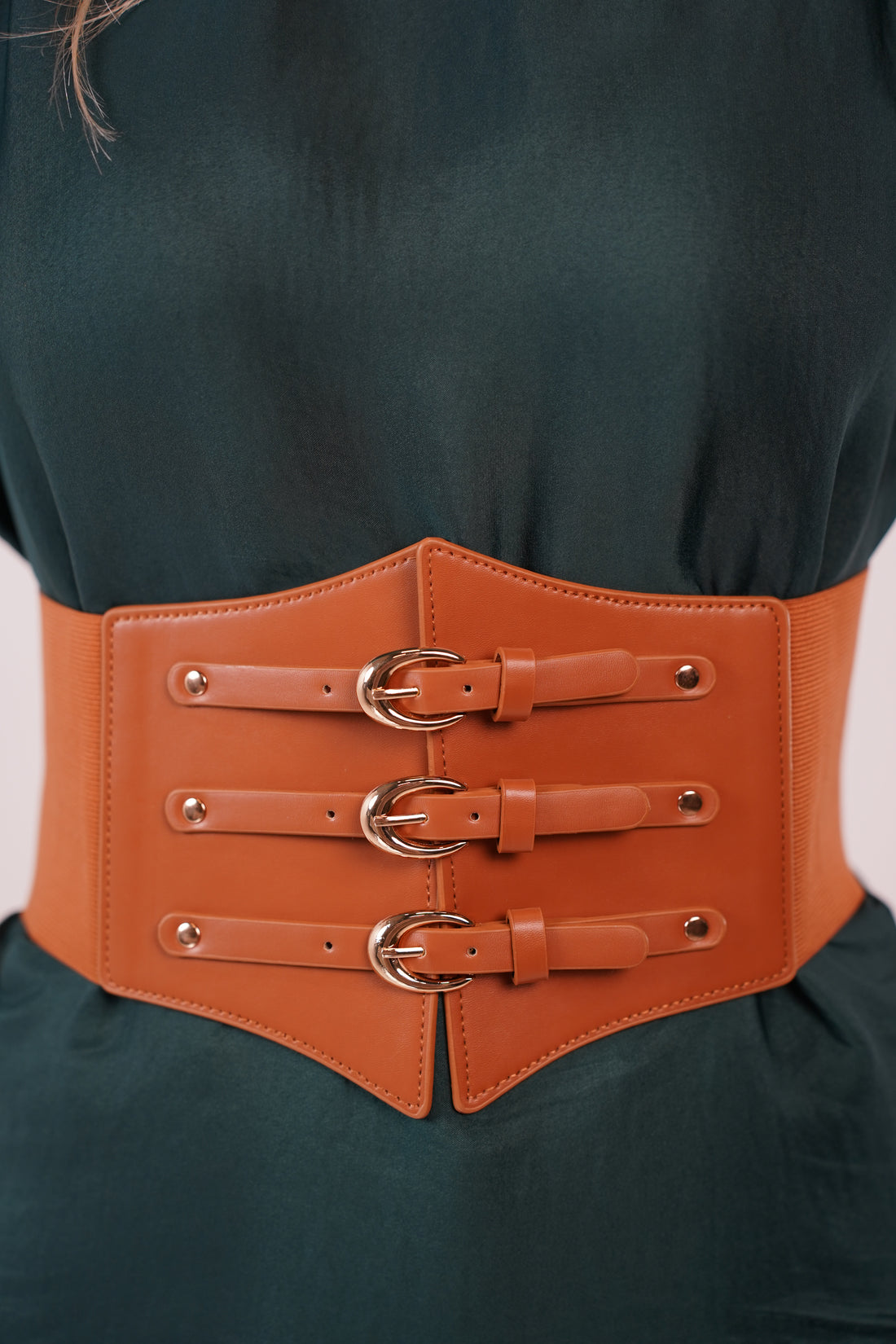 Emi Corset Belt – Triple Buckle Statement Waist Belt